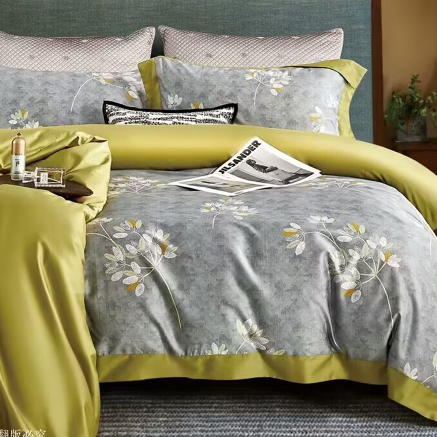 91家纺网 家纺一手货源 找家纺 （总）未来家居 2025新款优帝100支贡缎长绒棉四件套-1