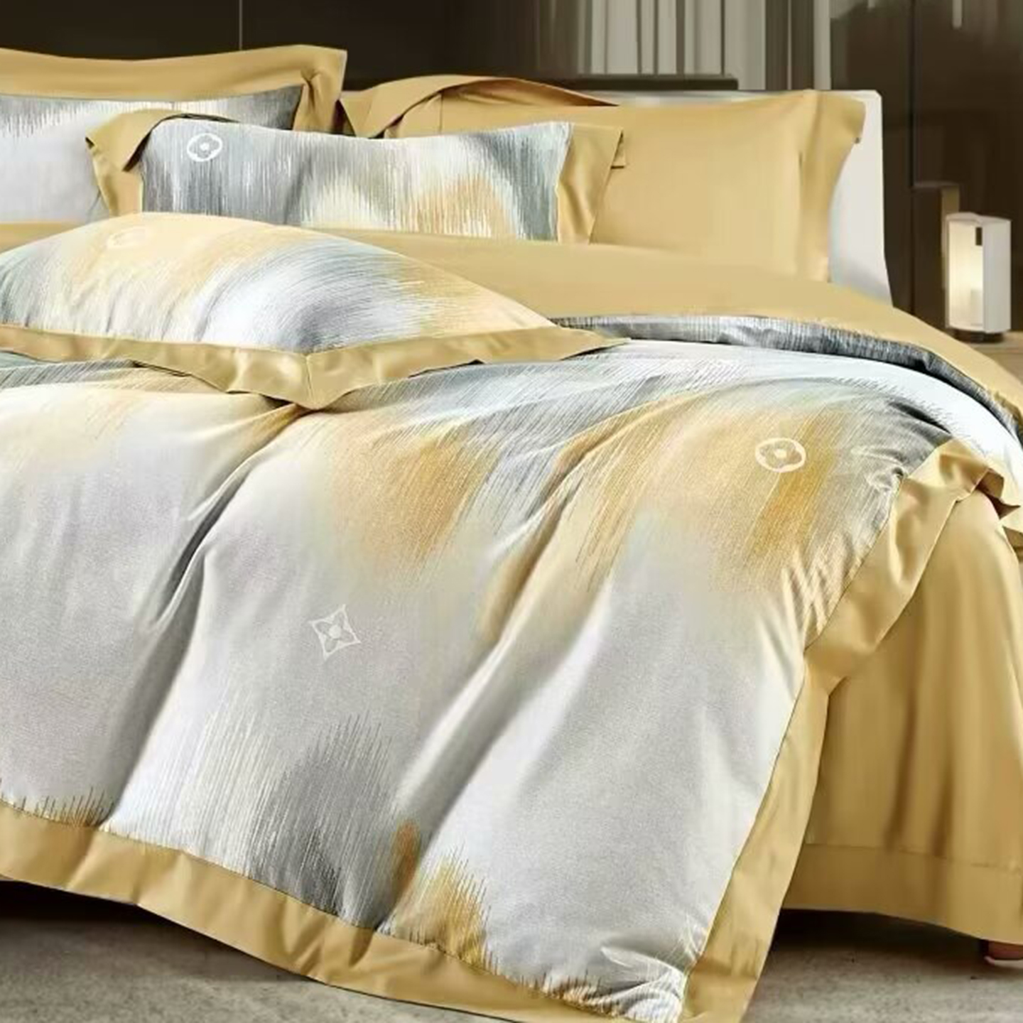 91家纺网 家纺一手货源 找家纺 （总）未来家居 2025新款优帝100支贡缎长绒棉四件套-1