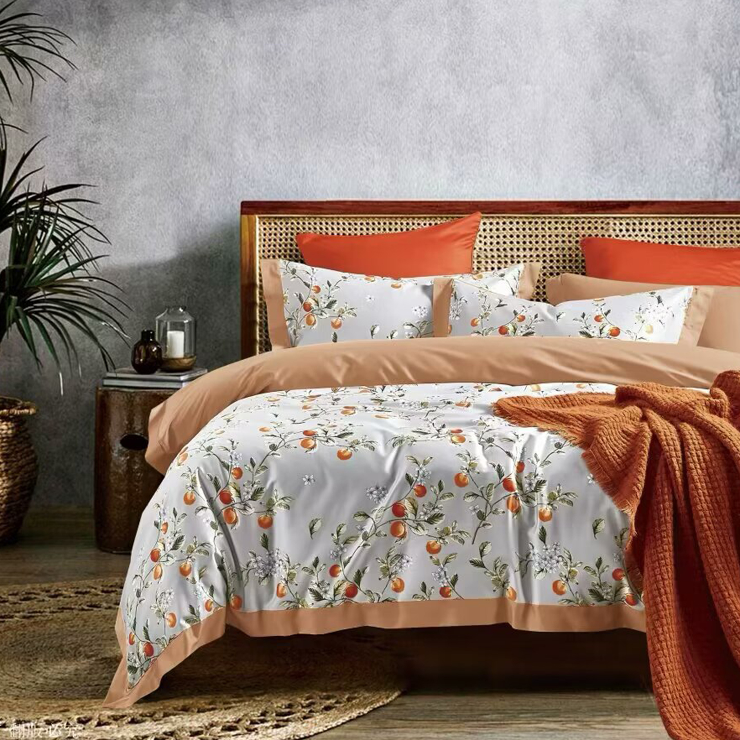 91家纺网 家纺一手货源 找家纺 （总）未来家居 2025新款优帝100支贡缎长绒棉四件套-1