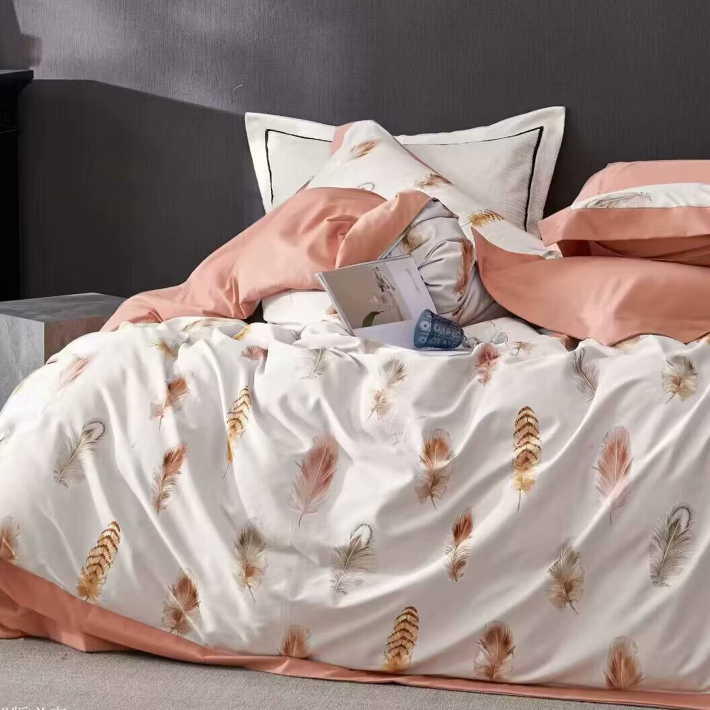 91家纺网 家纺一手货源 找家纺 （总）未来家居 2025新款优帝100支贡缎长绒棉四件套-1