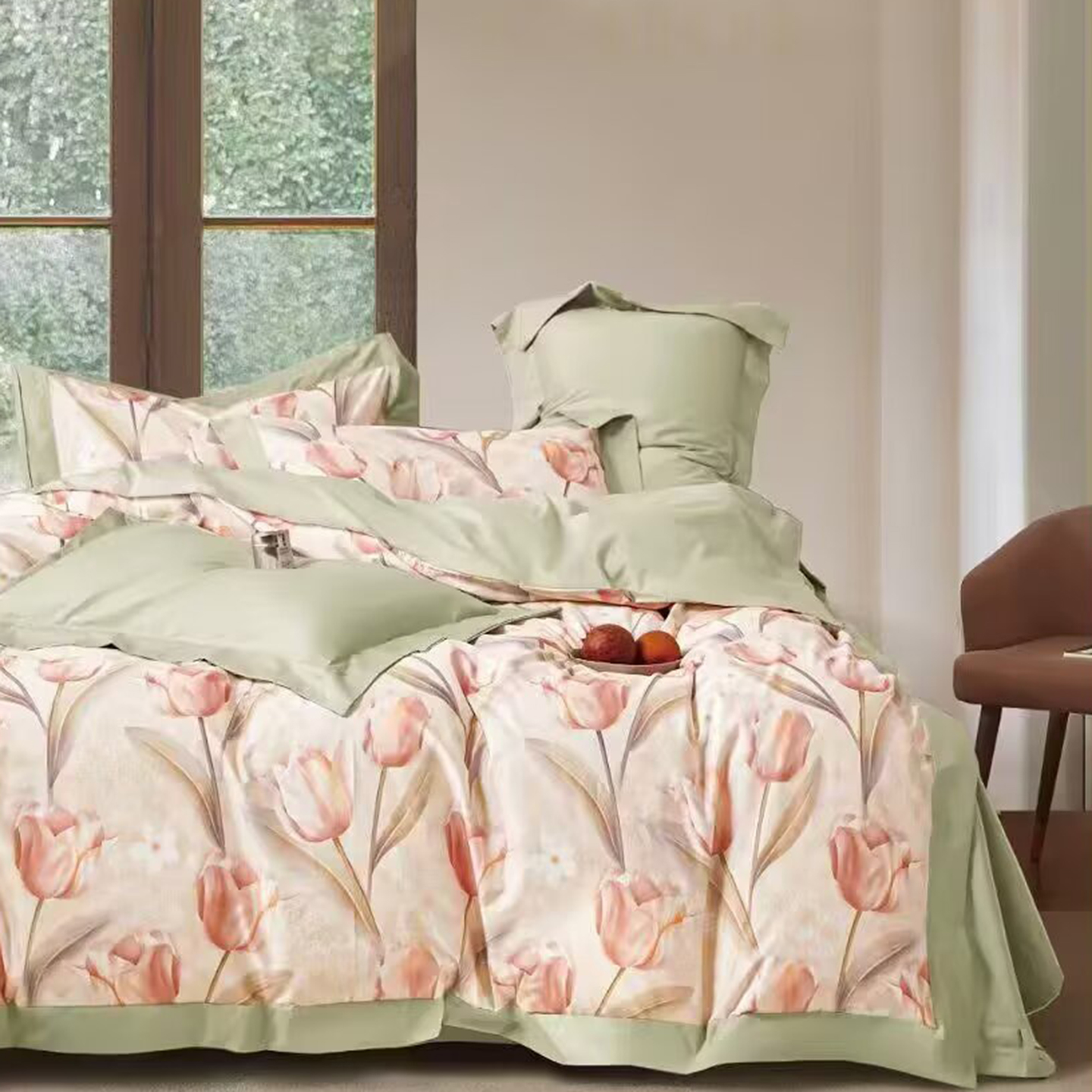 91家纺网 家纺一手货源 找家纺 （总）未来家居 2025新款UD活性印染铂金贡缎长绒棉四件套