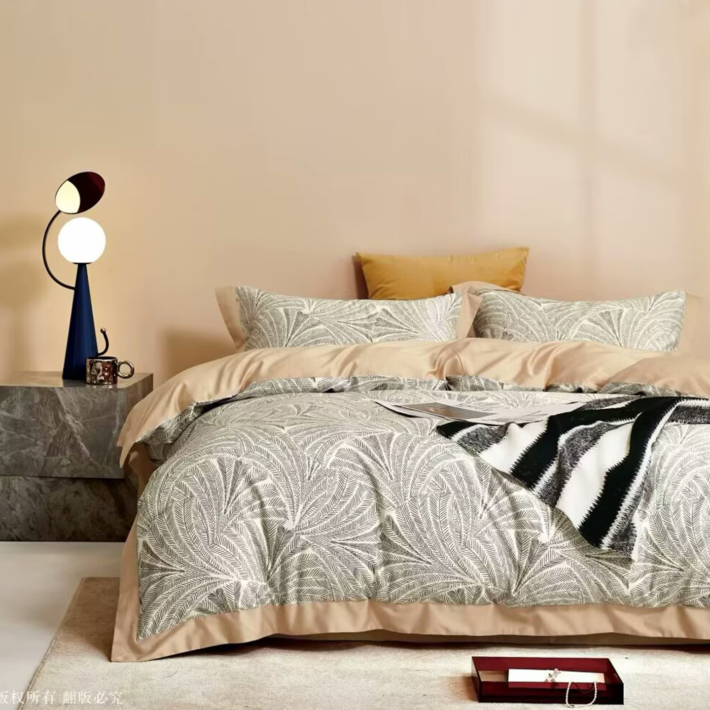 91家纺网 家纺一手货源 找家纺 （总）未来家居 2025新款优帝100支贡缎长绒棉四件套-1