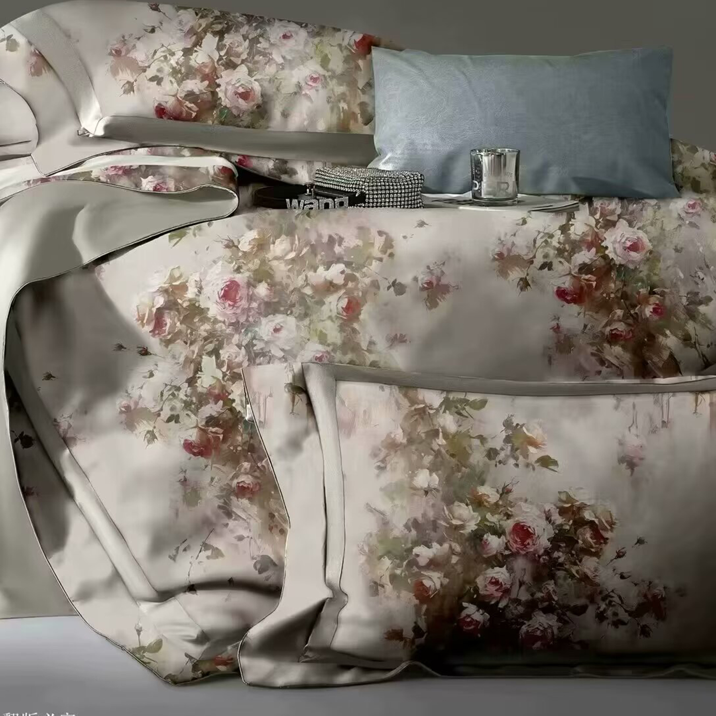 91家纺网 家纺一手货源 找家纺 （总）未来家居 2025新款优帝100支贡缎长绒棉四件套-1