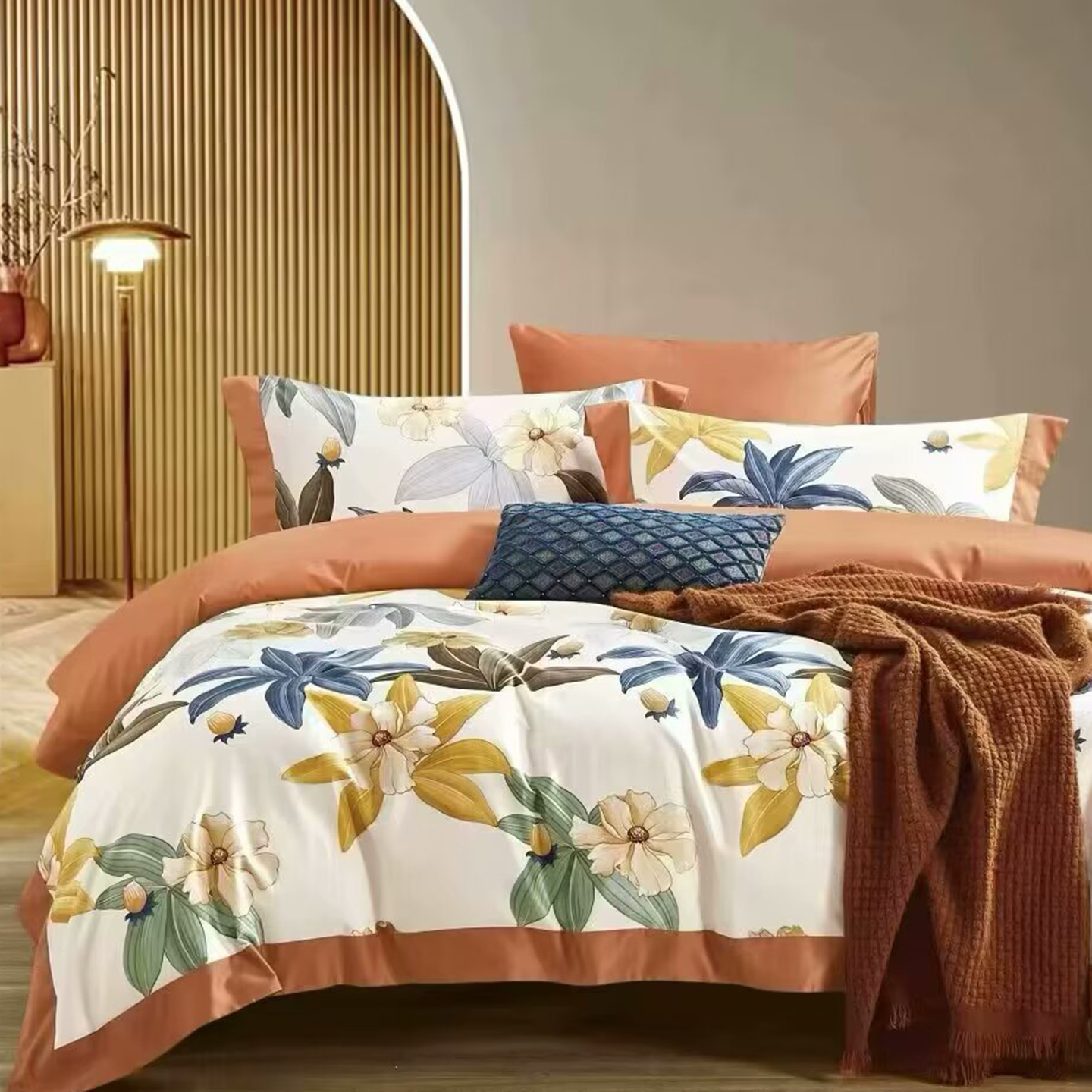 91家纺网 家纺一手货源 找家纺 （总）未来家居 2025新款优帝100支贡缎长绒棉四件套-1