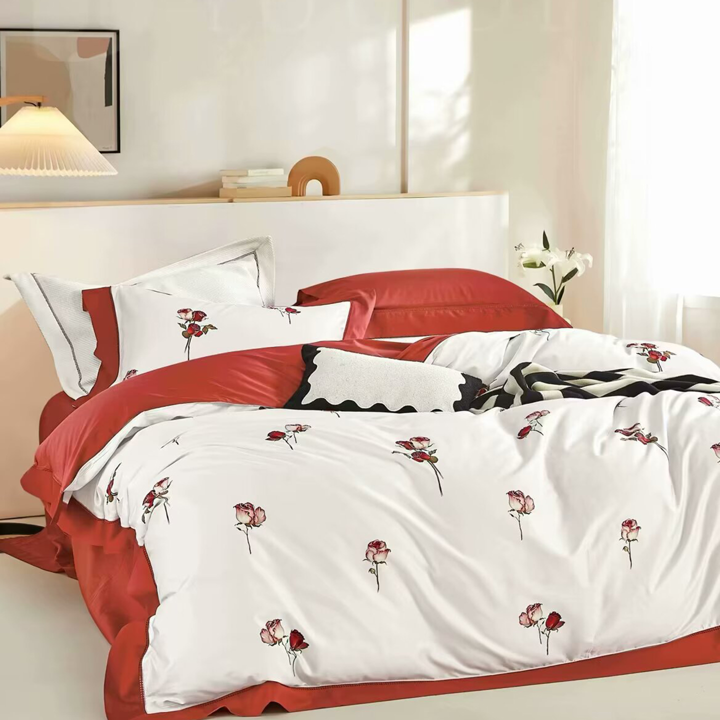 91家纺网 家纺一手货源 找家纺 （总）未来家居 2025新款优帝100支贡缎长绒棉四件套-1