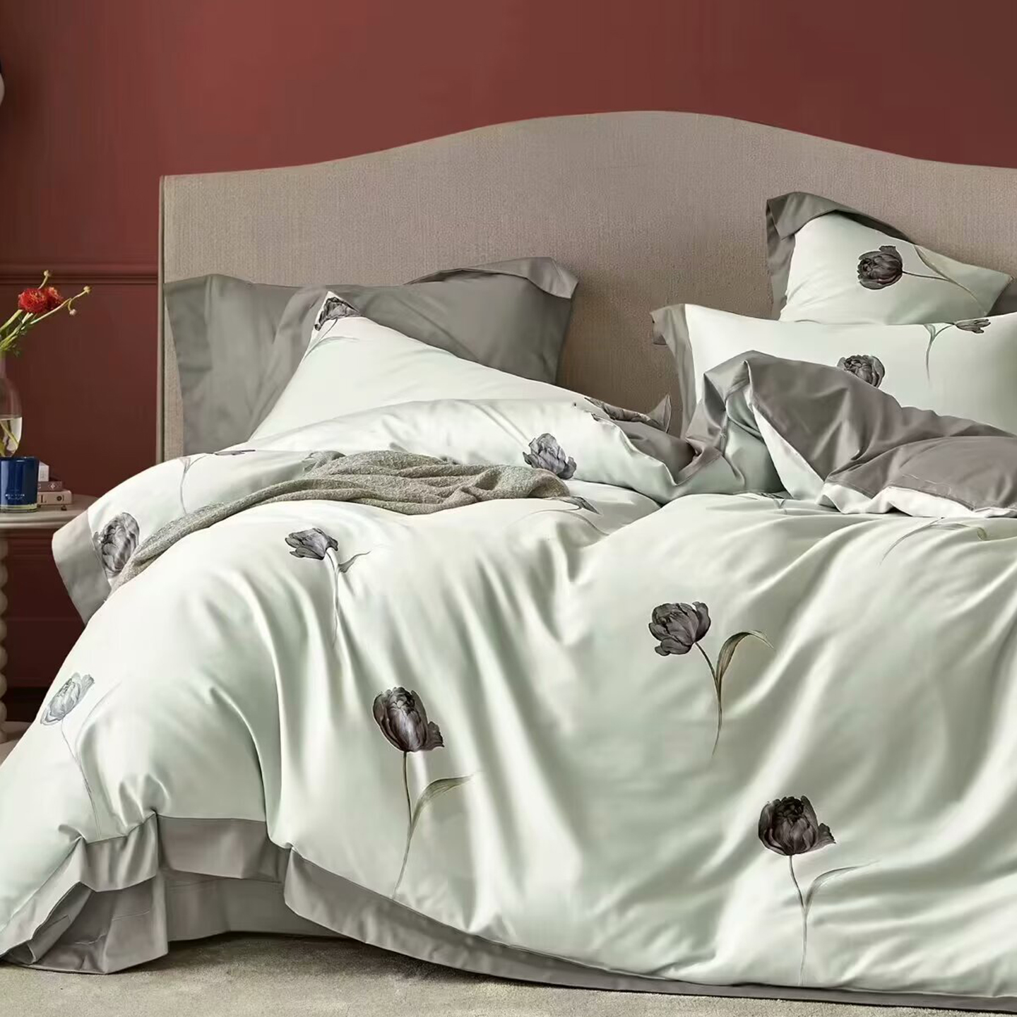 91家纺网 家纺一手货源 找家纺 （总）未来家居 2025新款UD活性印染铂金贡缎长绒棉四件套