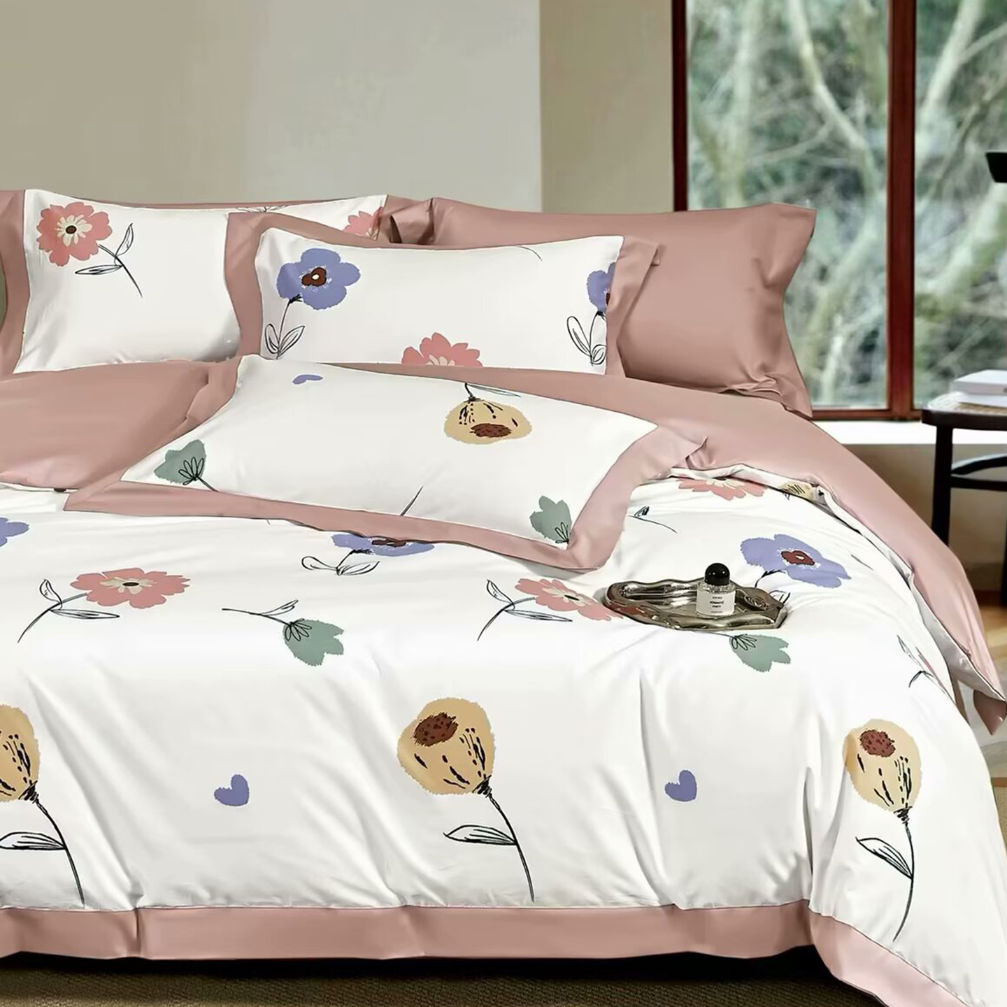 91家纺网 家纺一手货源 找家纺 （总）未来家居 2025新款UD活性印染铂金贡缎长绒棉四件套