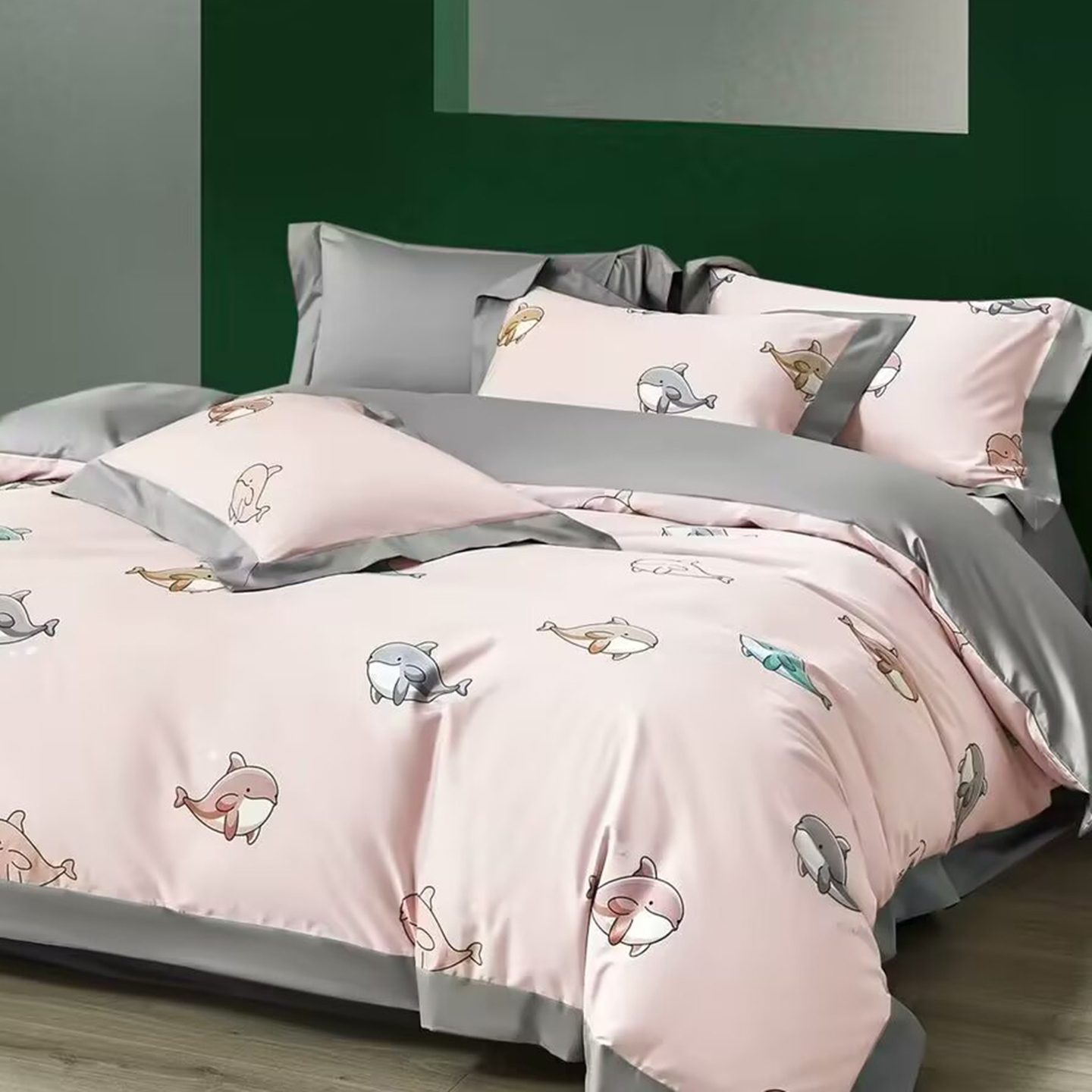 91家纺网 家纺一手货源 找家纺 （总）未来家居 2025新款UD活性印染铂金贡缎长绒棉四件套