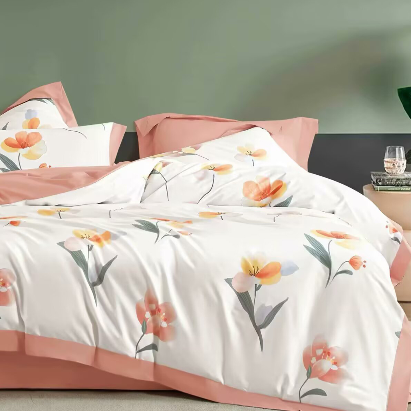 91家纺网 家纺一手货源 找家纺 （总）未来家居 2025新款UD活性印染铂金贡缎长绒棉四件套