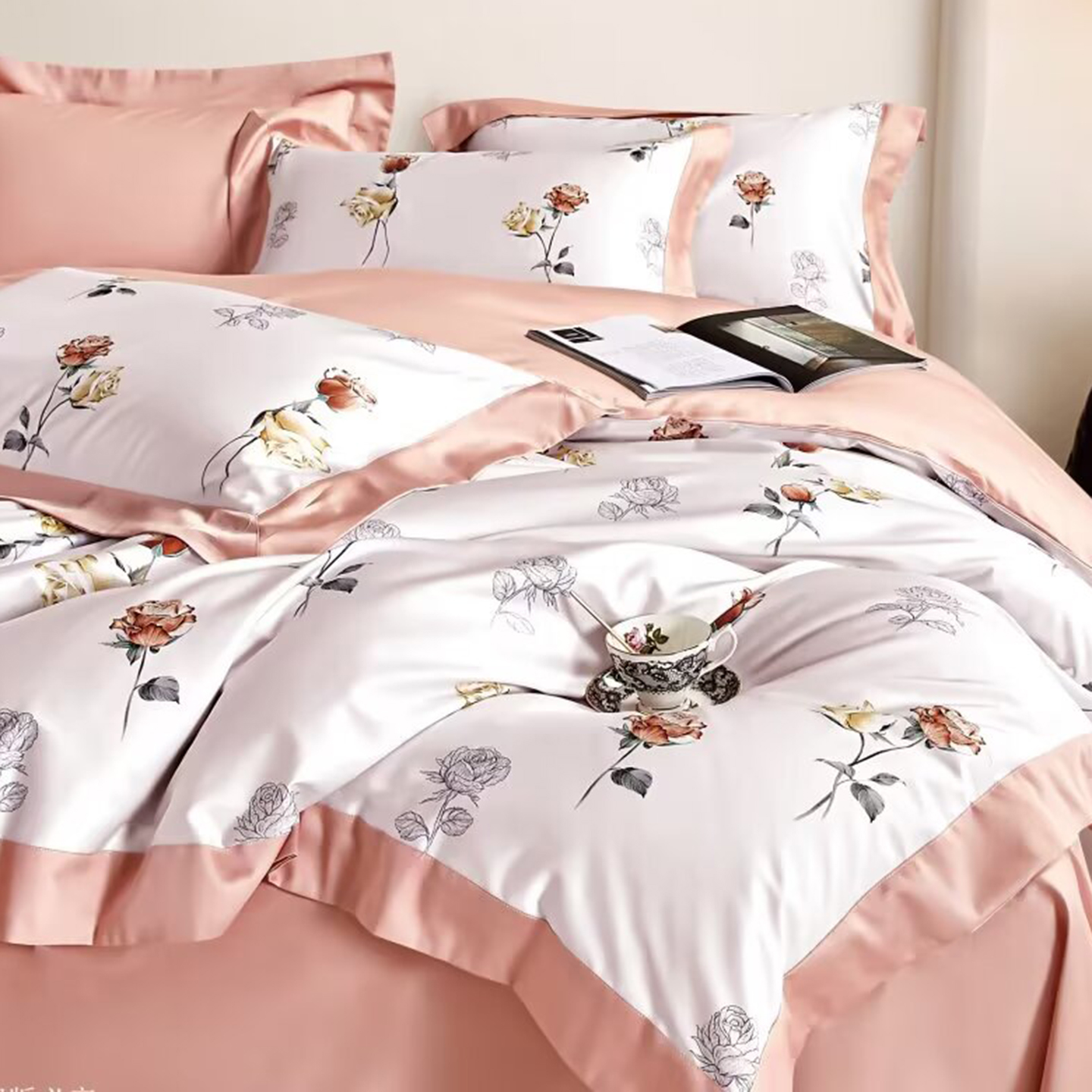 91家纺网 家纺一手货源 找家纺 （总）未来家居 2025新款优帝100支贡缎长绒棉四件套-1