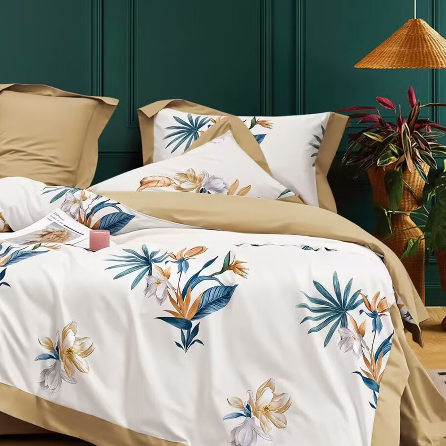 91家纺网 家纺一手货源 找家纺 （总）未来家居 2025新款UD活性印染铂金贡缎长绒棉四件套