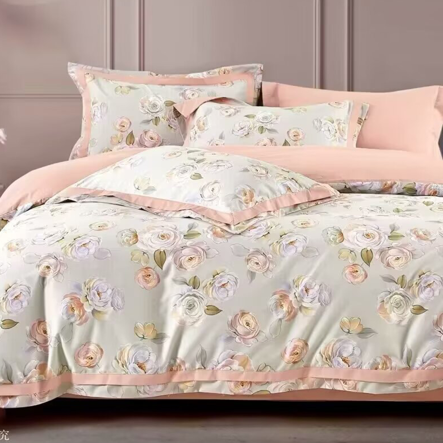 91家纺网 家纺一手货源 找家纺 （总）未来家居 2025新款优帝100支贡缎长绒棉四件套-1