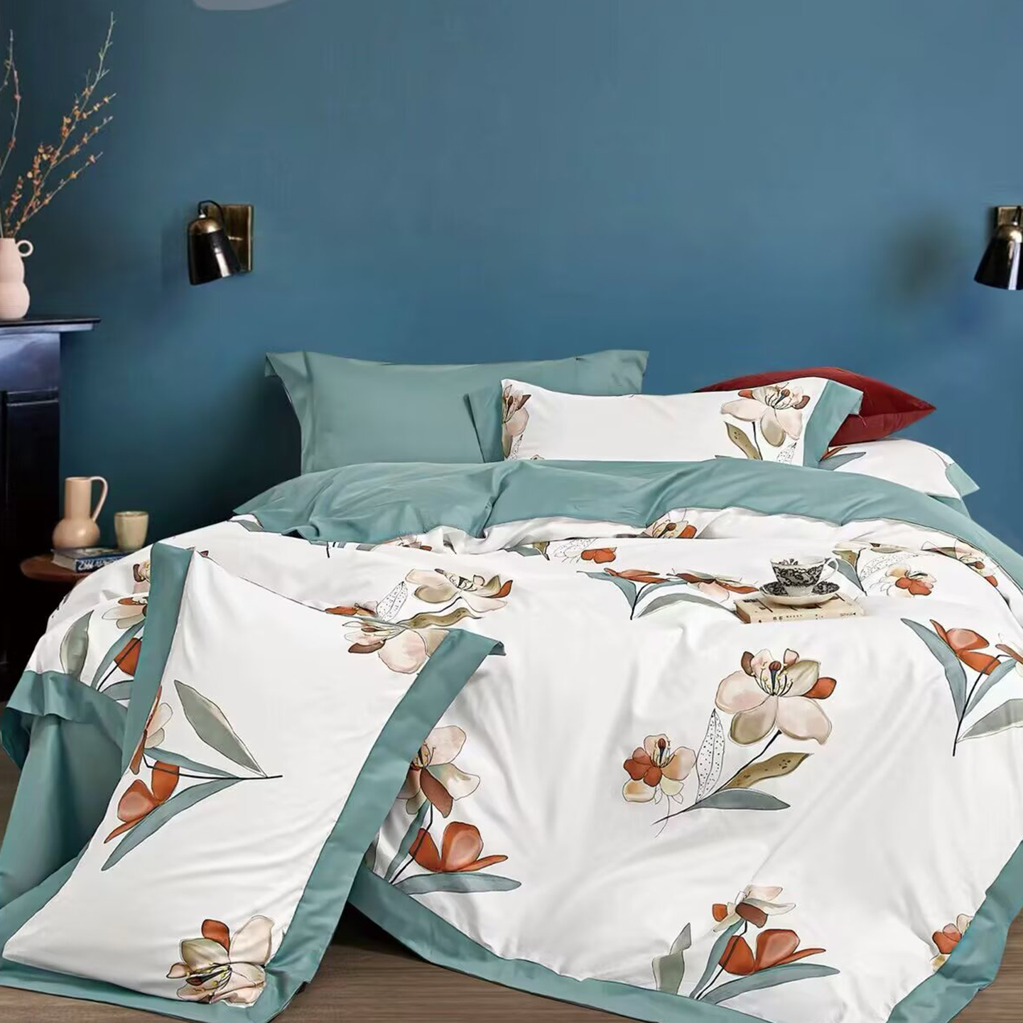 91家纺网 家纺一手货源 找家纺 （总）未来家居 2025新款UD活性印染铂金贡缎长绒棉四件套