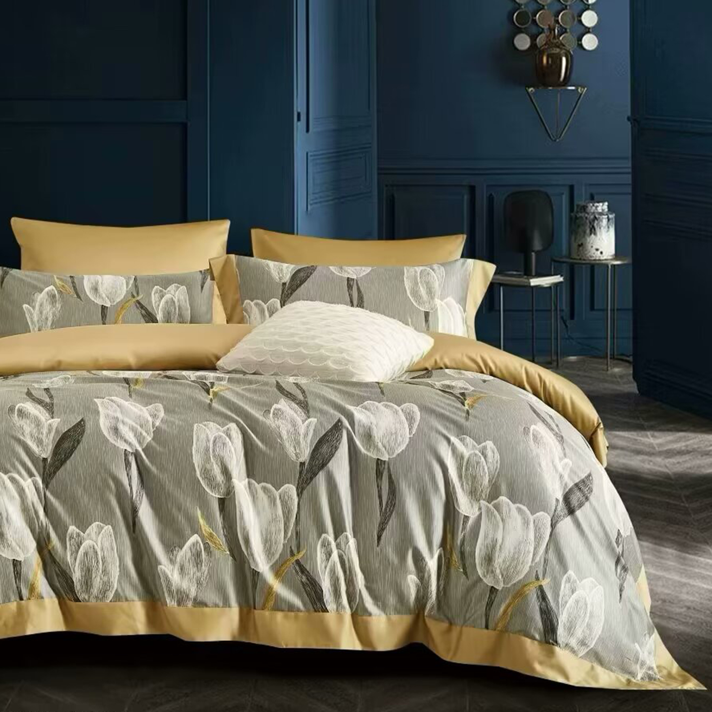 91家纺网 家纺一手货源 找家纺 （总）未来家居 2025新款优帝100支贡缎长绒棉四件套-1