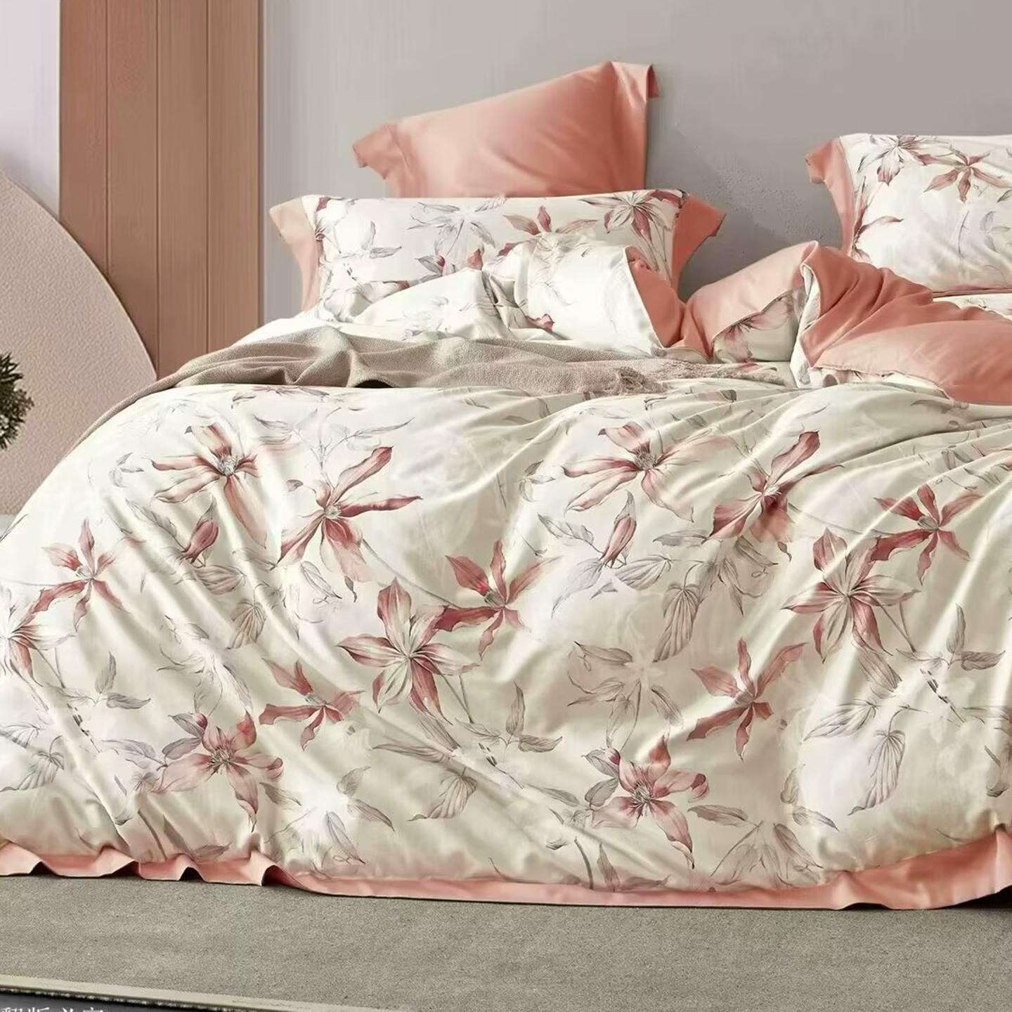 91家纺网 家纺一手货源 找家纺 （总）未来家居 2025新款优帝100支贡缎长绒棉四件套-1