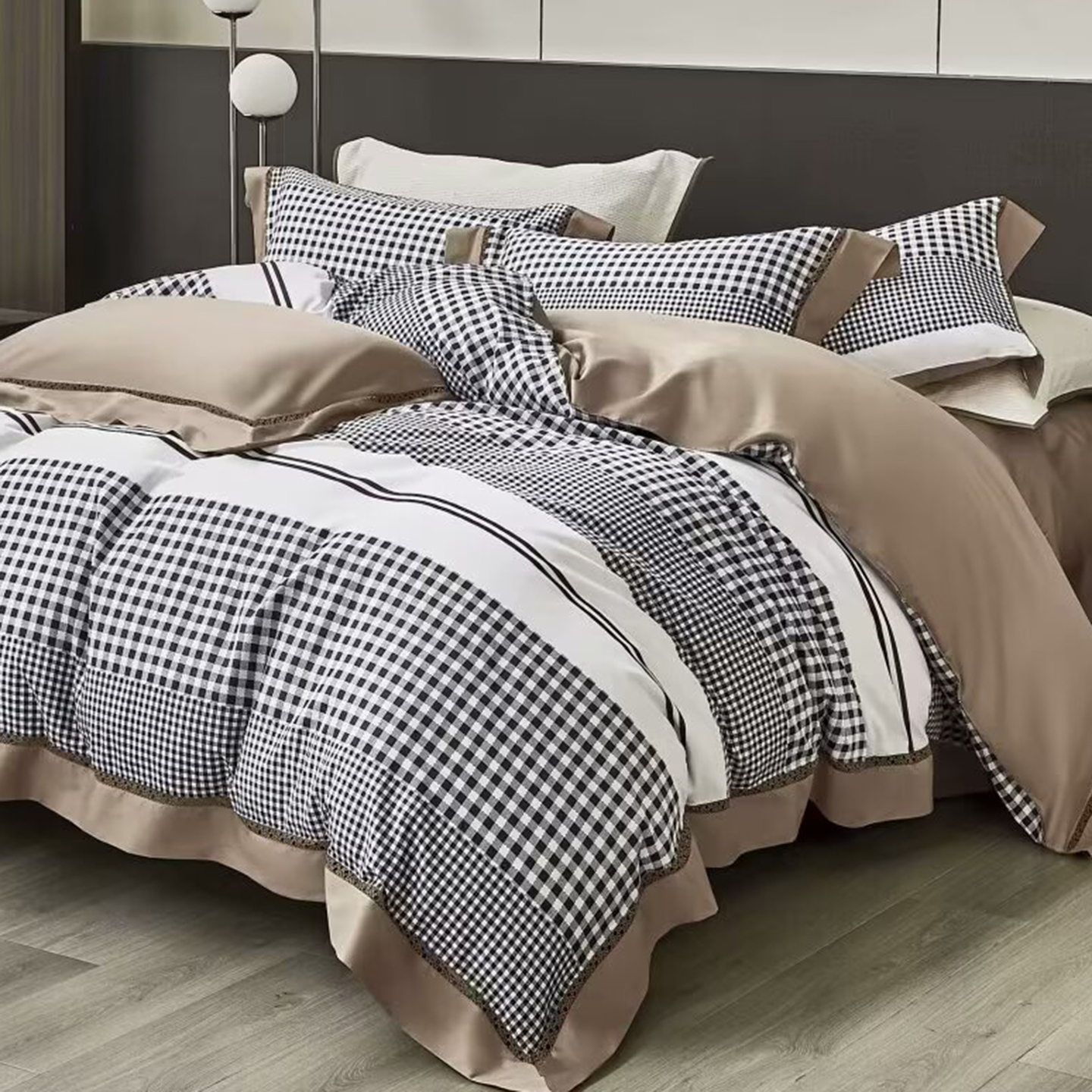 91家纺网 家纺一手货源 找家纺 （总）未来家居 2025新款优帝100支贡缎长绒棉四件套-1