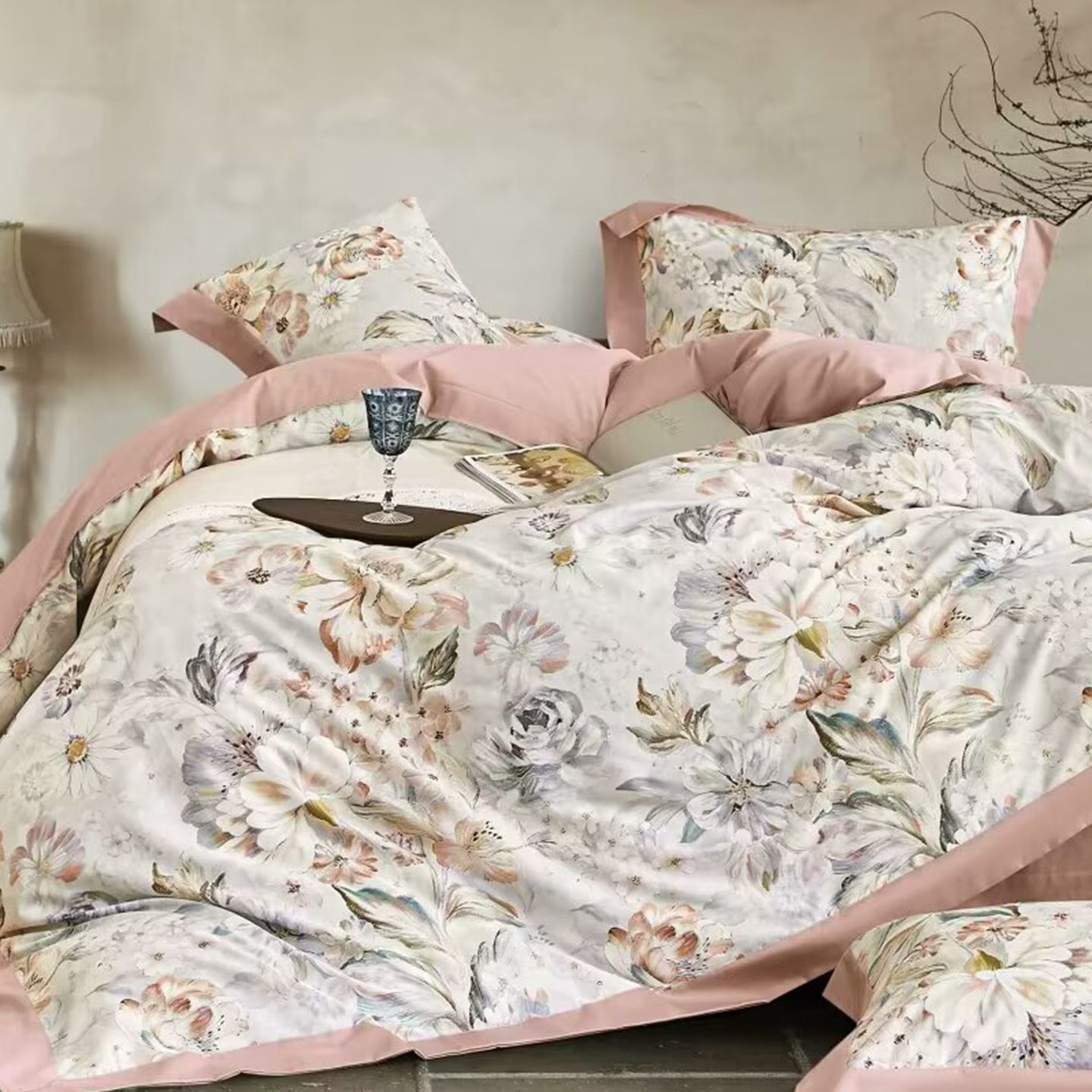 91家纺网 家纺一手货源 找家纺 （总）未来家居 2025新款优帝100支贡缎长绒棉四件套-1