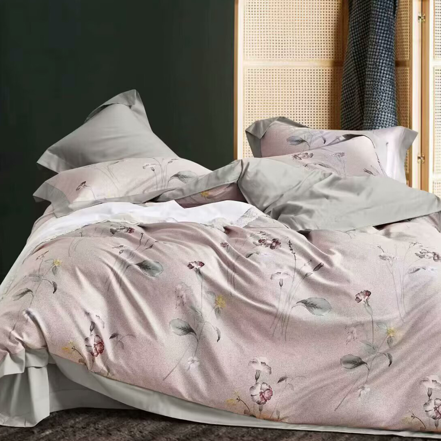 91家纺网 家纺一手货源 找家纺 （总）未来家居 2025新款优帝100支贡缎长绒棉四件套-1