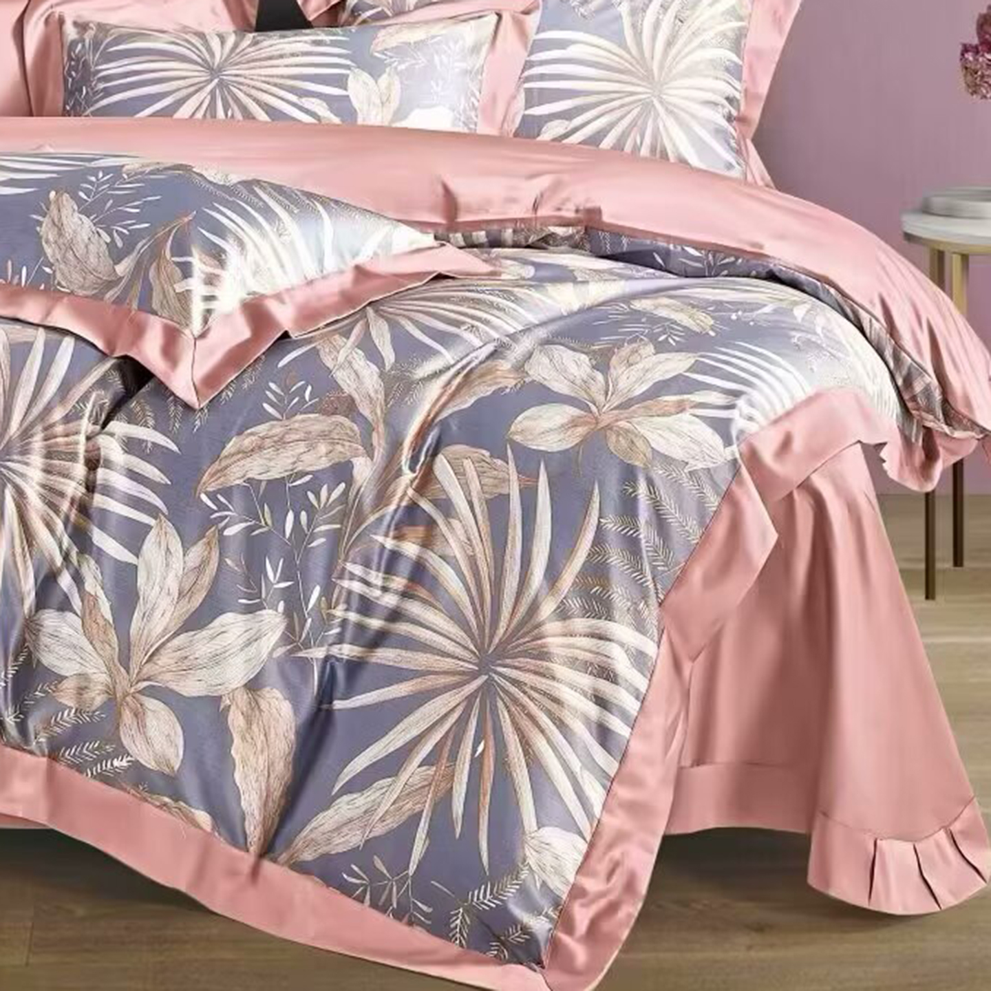 91家纺网 家纺一手货源 找家纺 （总）未来家居 2025新款优帝100支贡缎长绒棉四件套-1