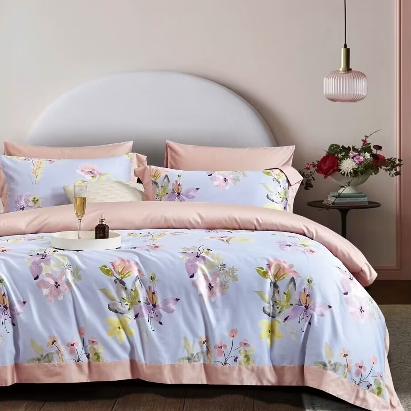 91家纺网 家纺一手货源 找家纺 （总）未来家居 2025新款优帝100支贡缎长绒棉四件套-1