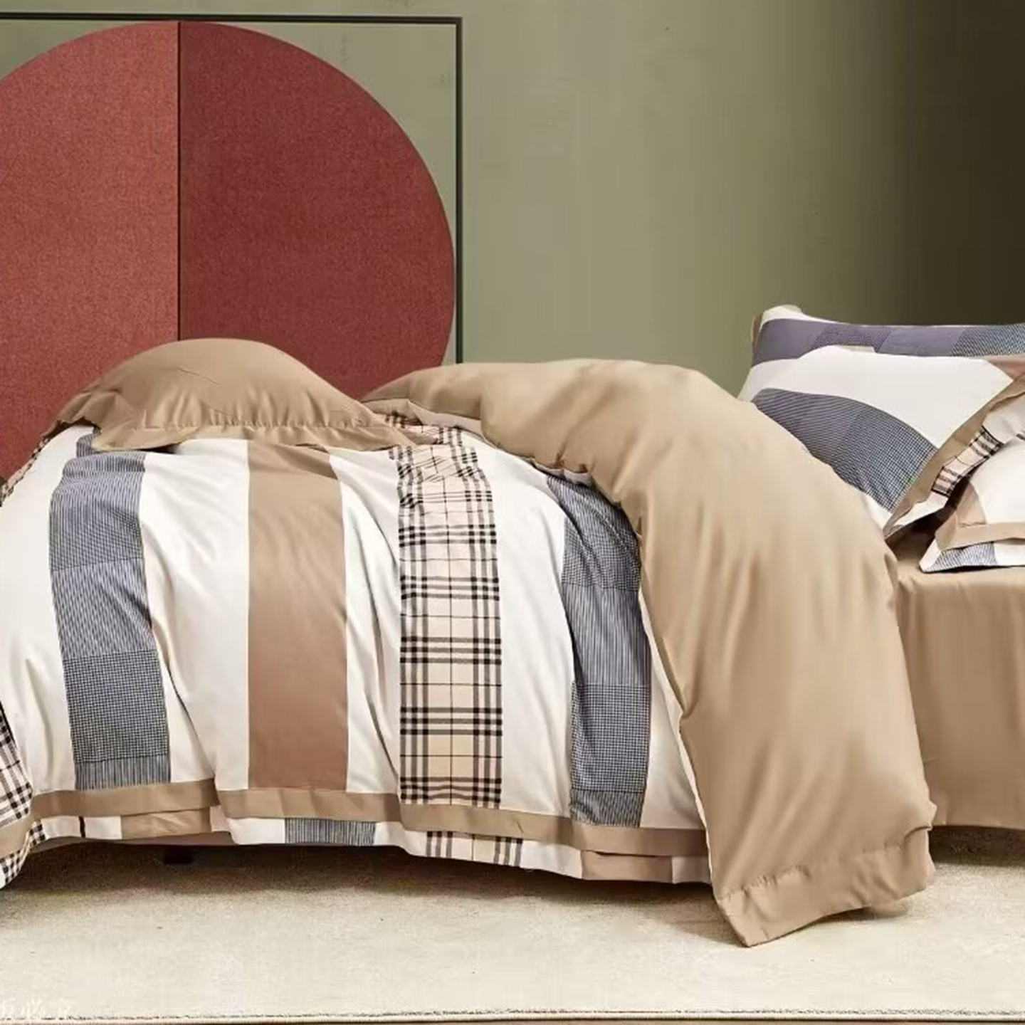 91家纺网 家纺一手货源 找家纺 （总）未来家居 2025新款优帝100支贡缎长绒棉四件套-1