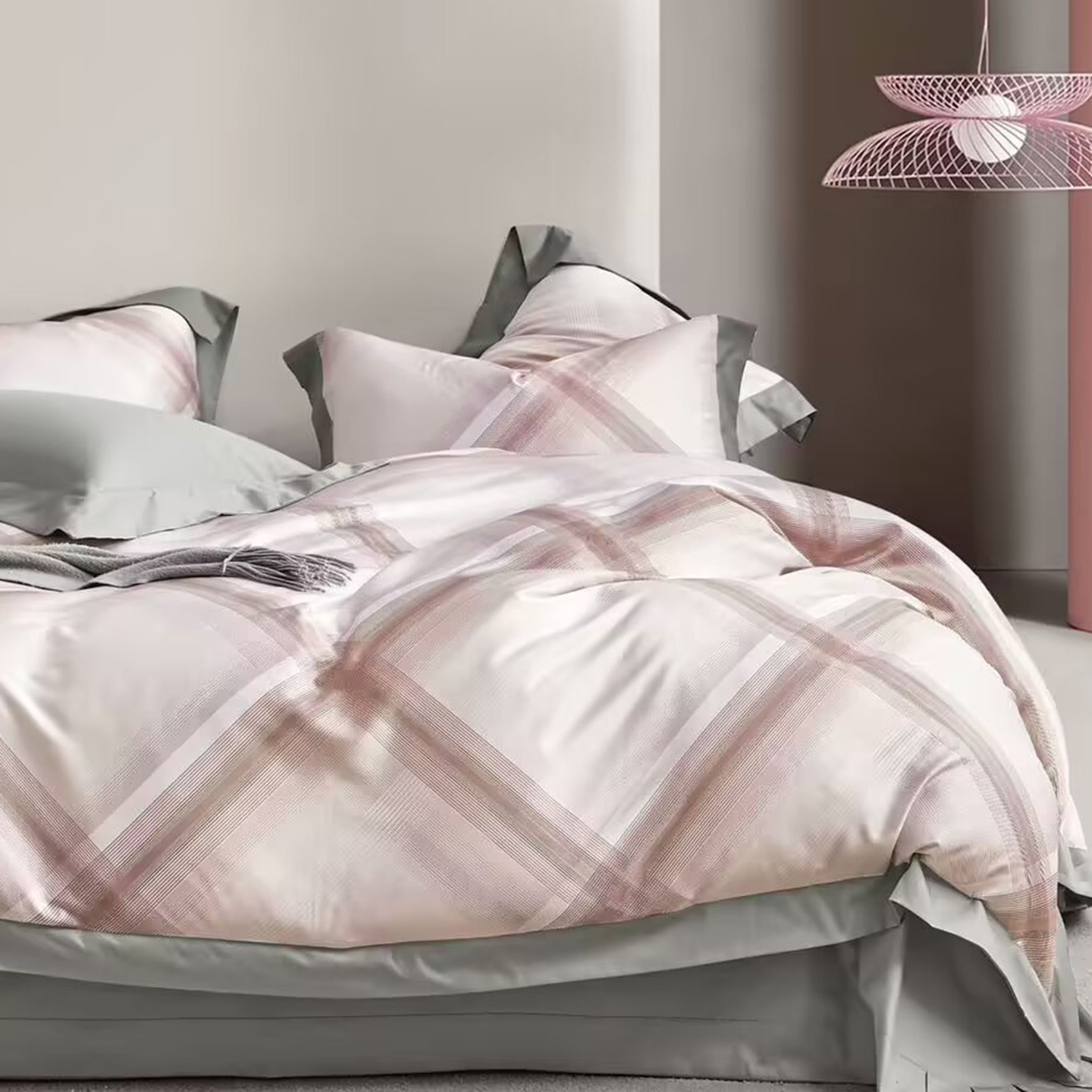 91家纺网 家纺一手货源 找家纺 （总）未来家居 2025新款UD活性印染铂金贡缎长绒棉四件套