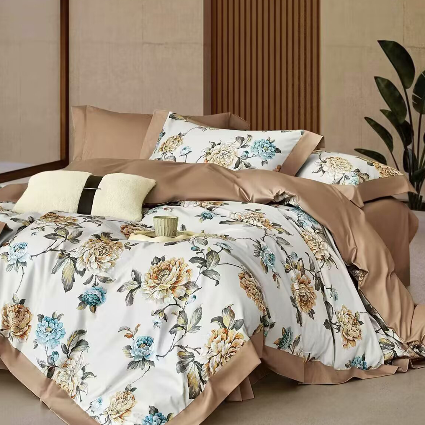 91家纺网 家纺一手货源 找家纺 （总）未来家居 2025新款UD活性印染铂金贡缎长绒棉四件套