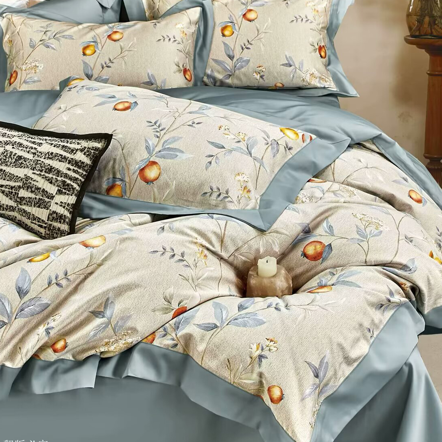 91家纺网 家纺一手货源 找家纺 （总）未来家居 2025新款优帝100支贡缎长绒棉四件套-1