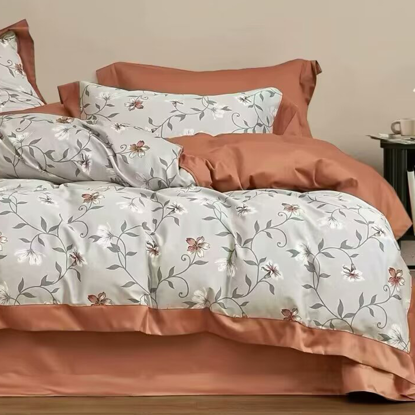 91家纺网 家纺一手货源 找家纺 （总）未来家居 2025新款优帝100支贡缎长绒棉四件套-1