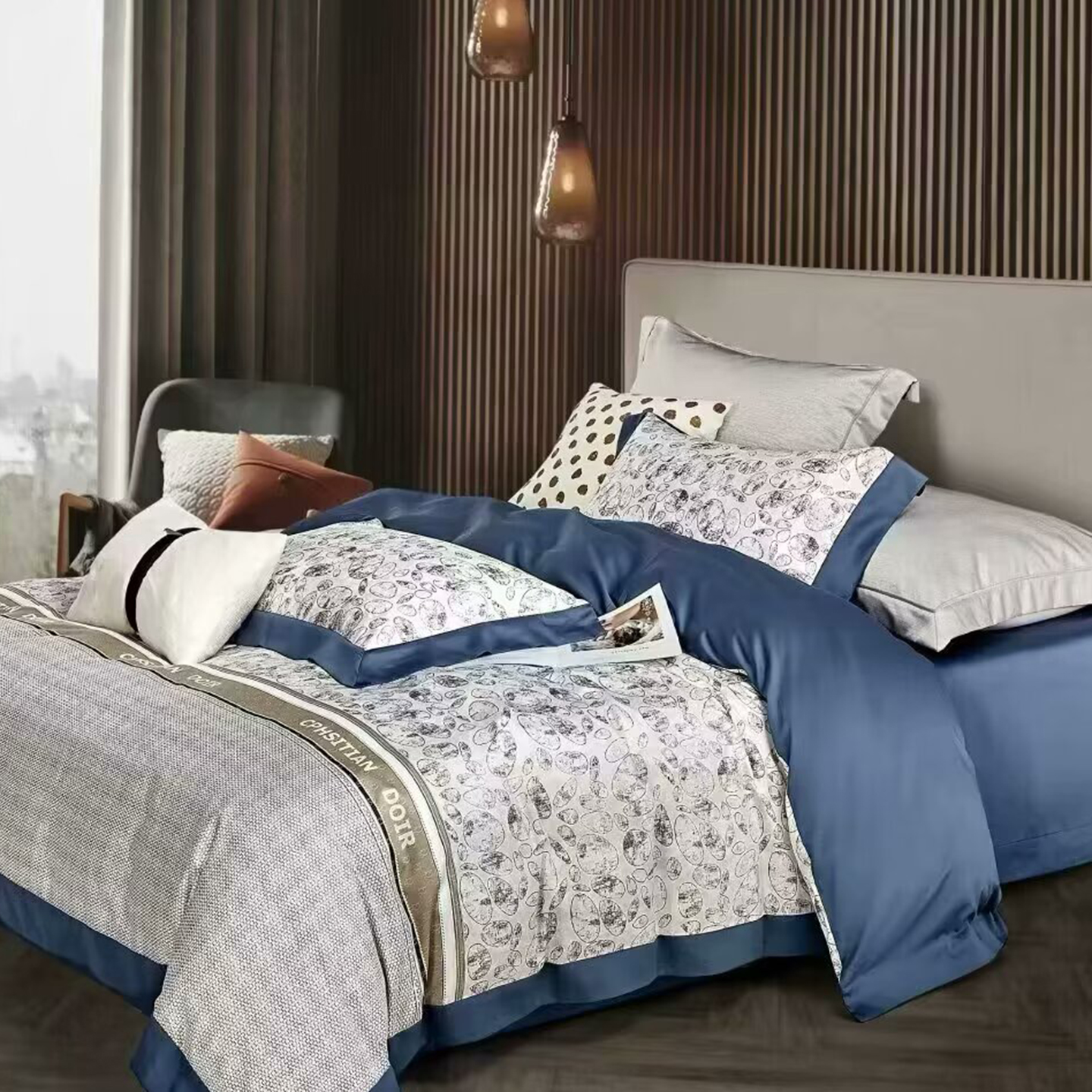 91家纺网 家纺一手货源 找家纺 （总）未来家居 2025新款优帝100支贡缎长绒棉四件套-1