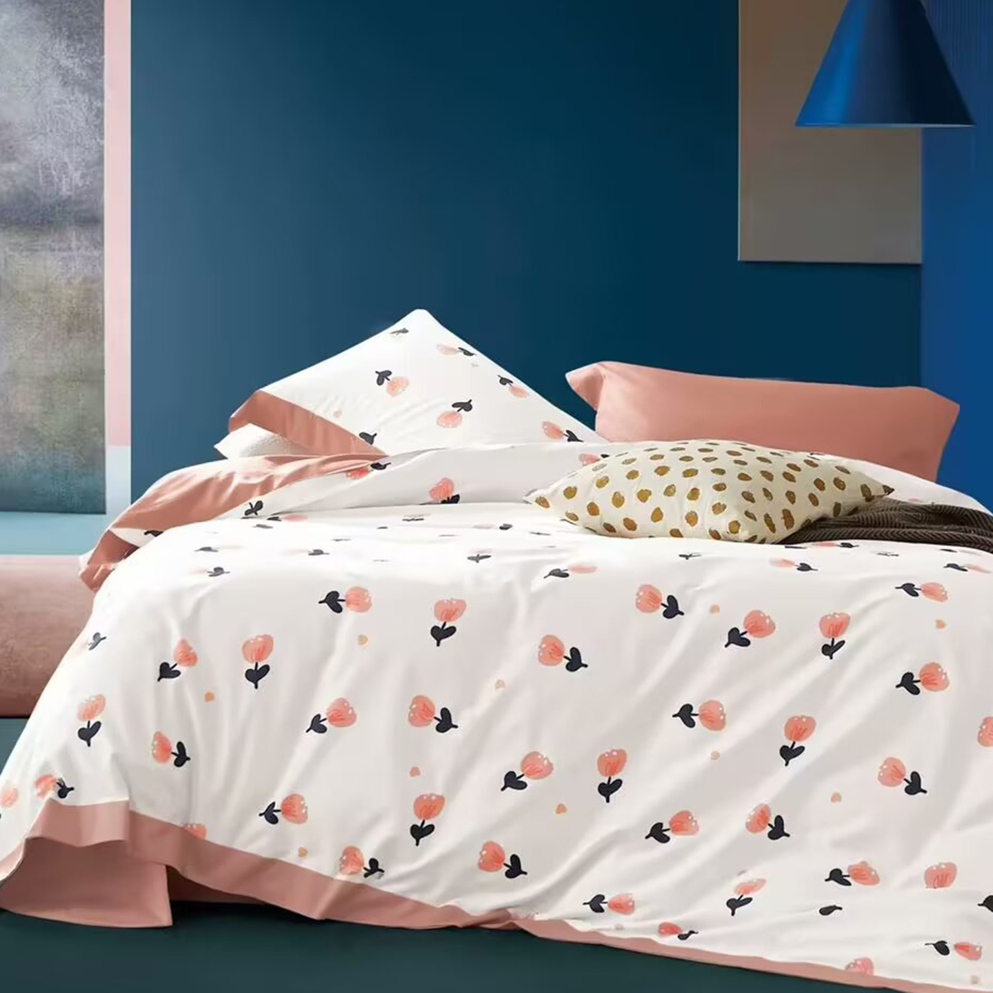 91家纺网 家纺一手货源 找家纺 （总）未来家居 2025新款UD活性印染铂金贡缎长绒棉四件套