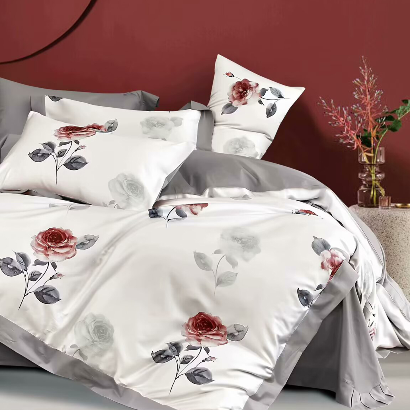 91家纺网 家纺一手货源 找家纺 （总）未来家居 2025新款UD活性印染铂金贡缎长绒棉四件套