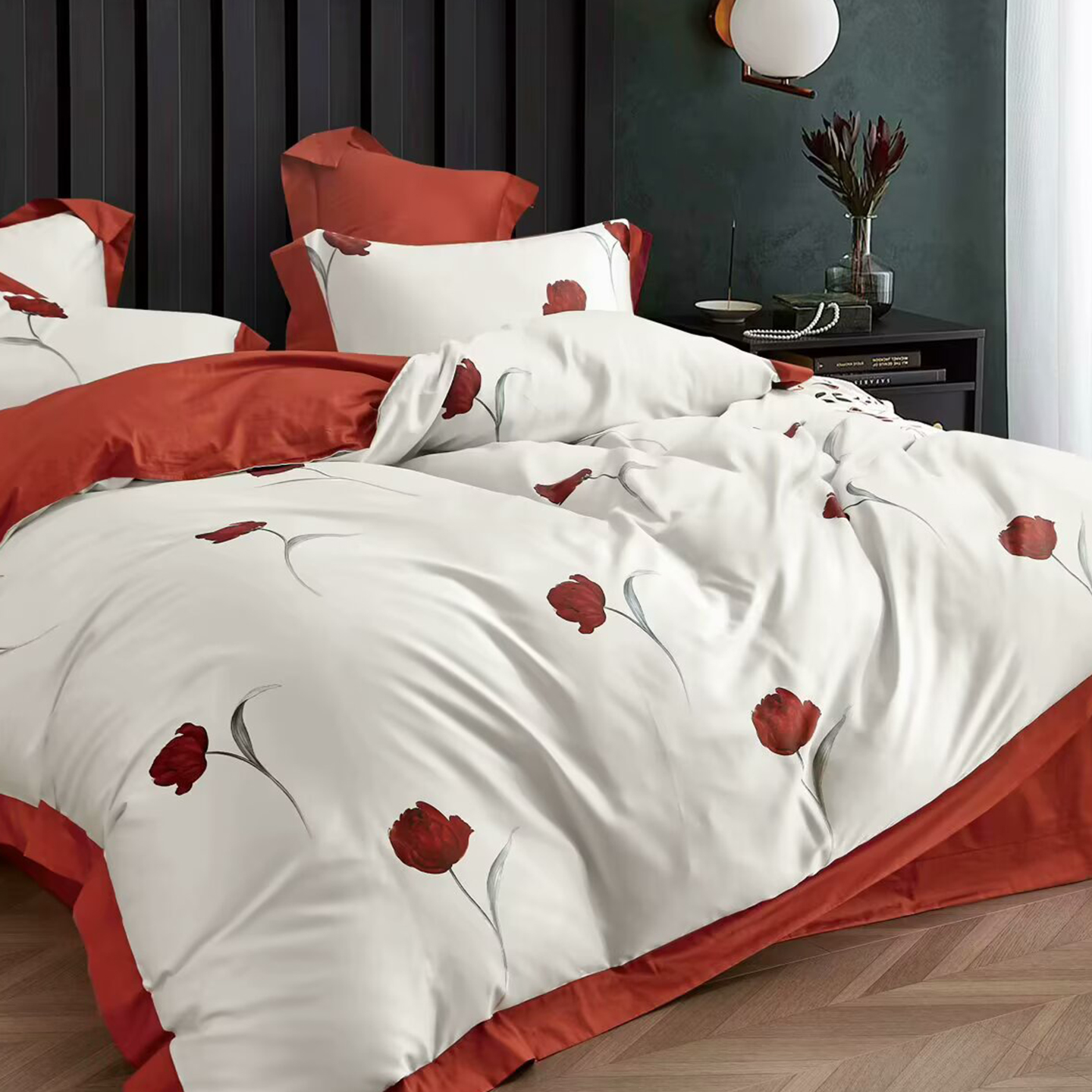 91家纺网 家纺一手货源 找家纺 （总）未来家居 2025新款UD活性印染铂金贡缎长绒棉四件套