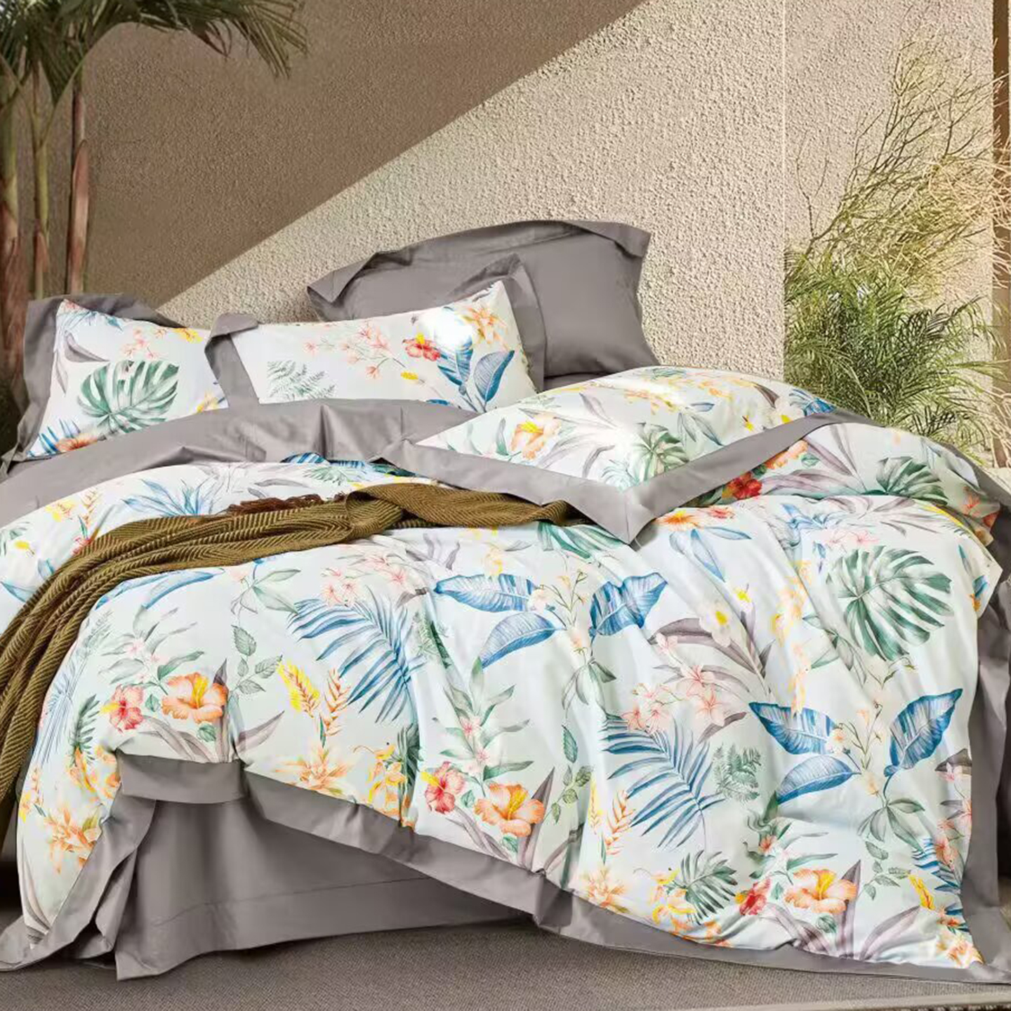 91家纺网 家纺一手货源 找家纺 （总）未来家居 2025新款UD活性印染铂金贡缎长绒棉四件套