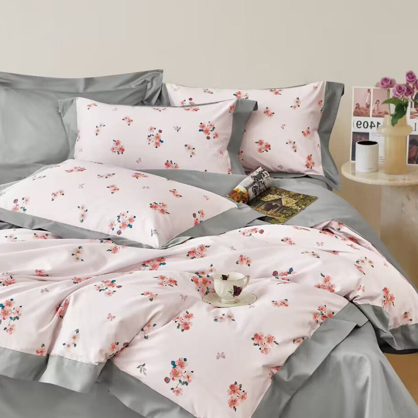 91家纺网 家纺一手货源 找家纺 （总）未来家居 2025新款UD活性印染铂金贡缎长绒棉四件套