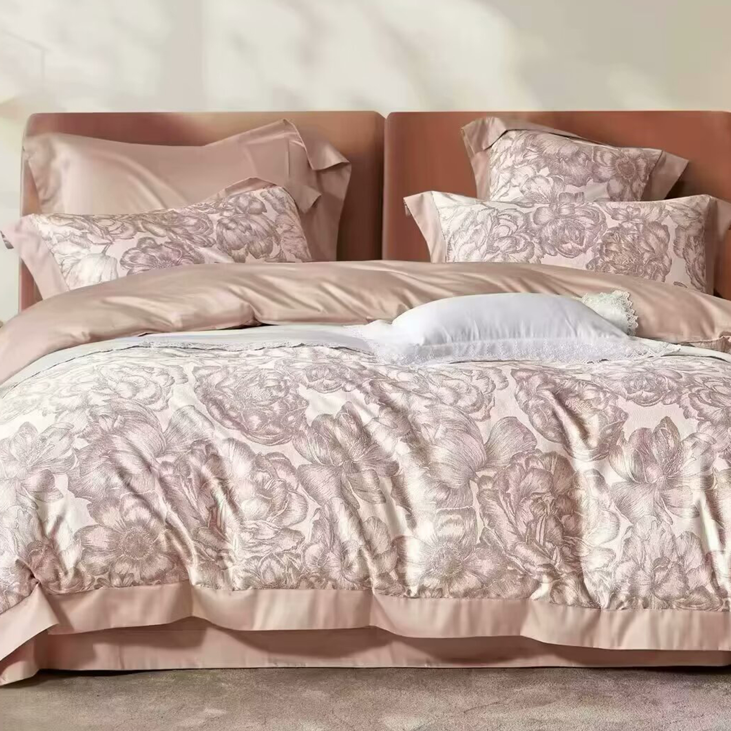 91家纺网 家纺一手货源 找家纺 （总）未来家居 2025新款优帝100支贡缎长绒棉四件套-1