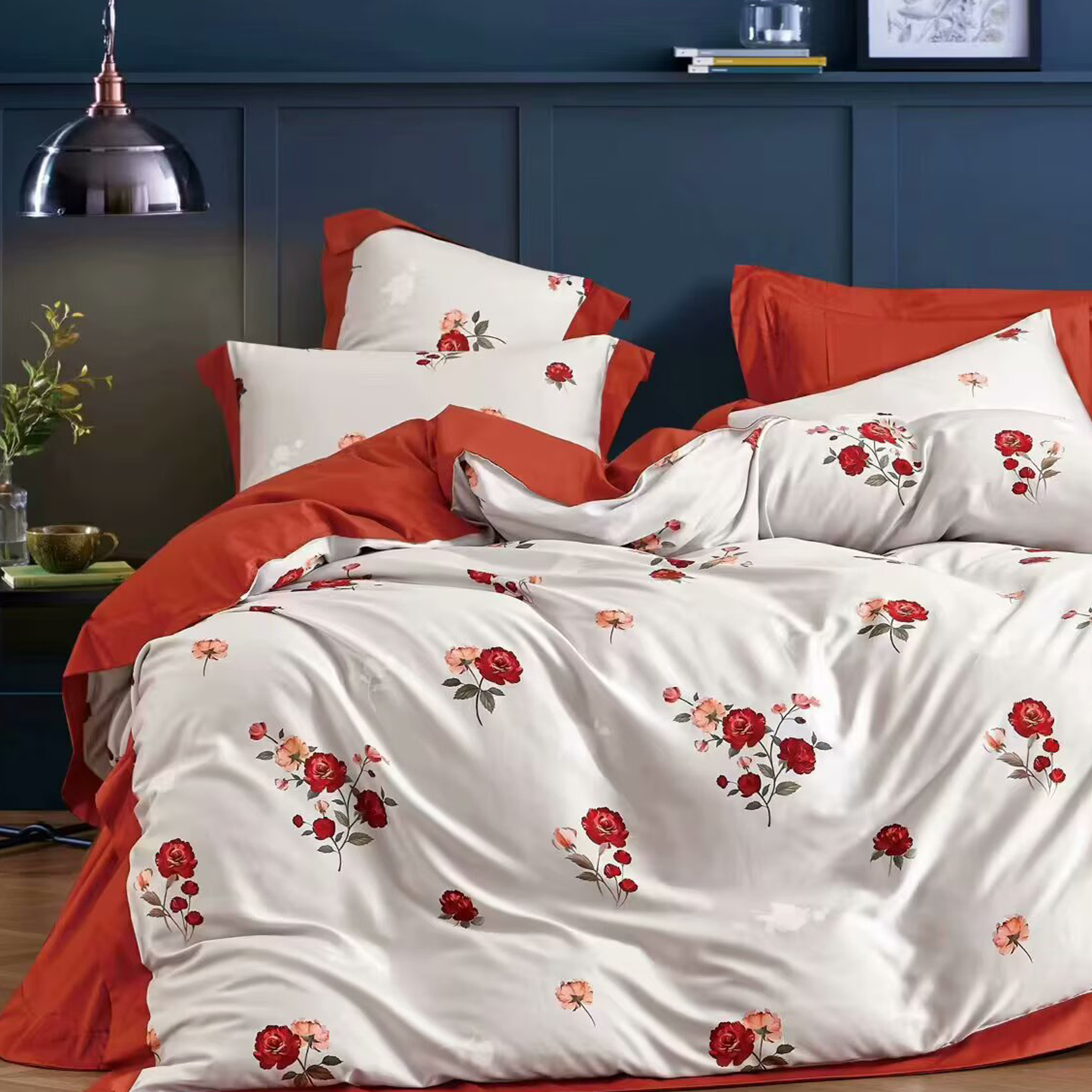 91家纺网 家纺一手货源 找家纺 （总）未来家居 2025新款UD活性印染铂金贡缎长绒棉四件套