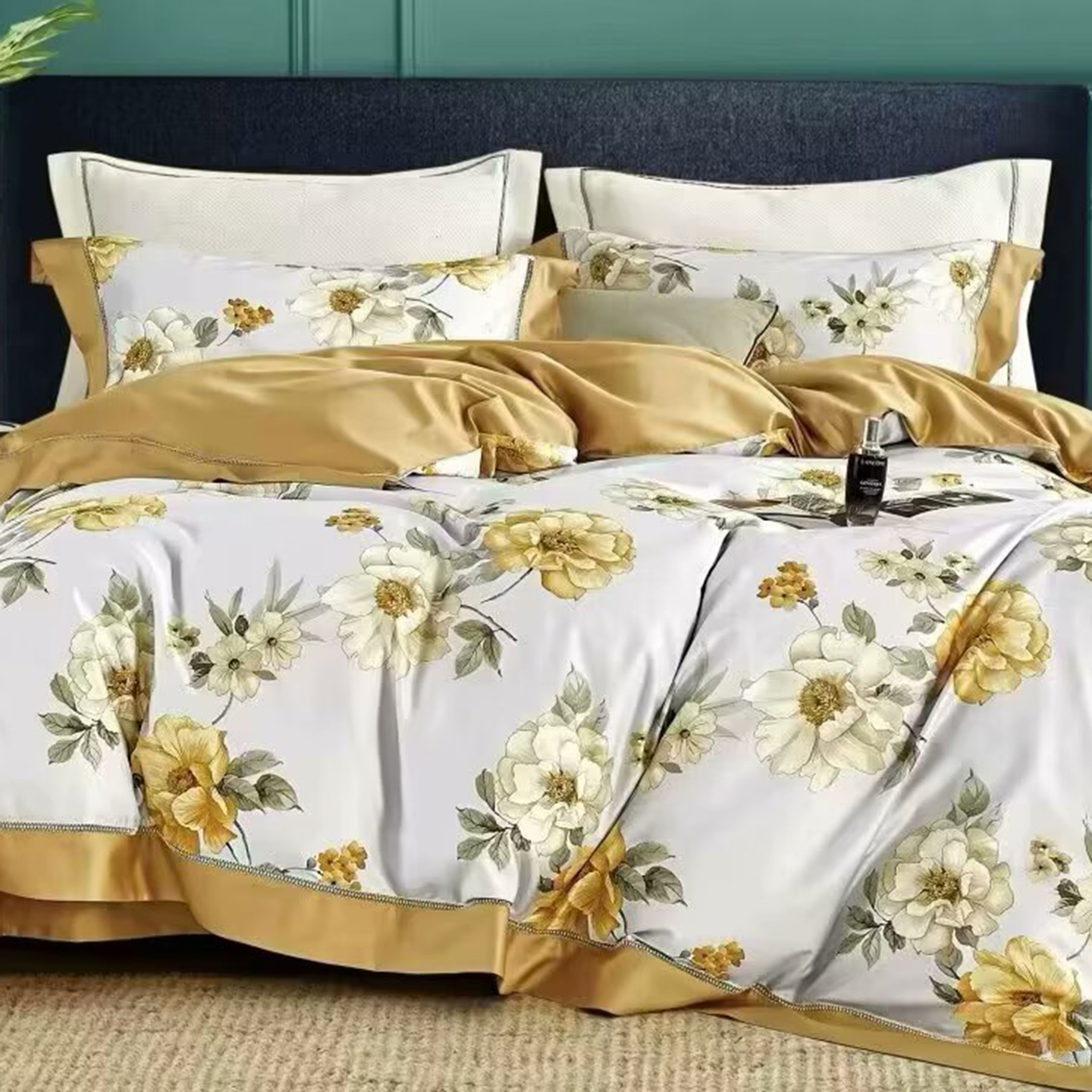 91家纺网 家纺一手货源 找家纺 （总）未来家居 2025新款优帝100支贡缎长绒棉四件套-1