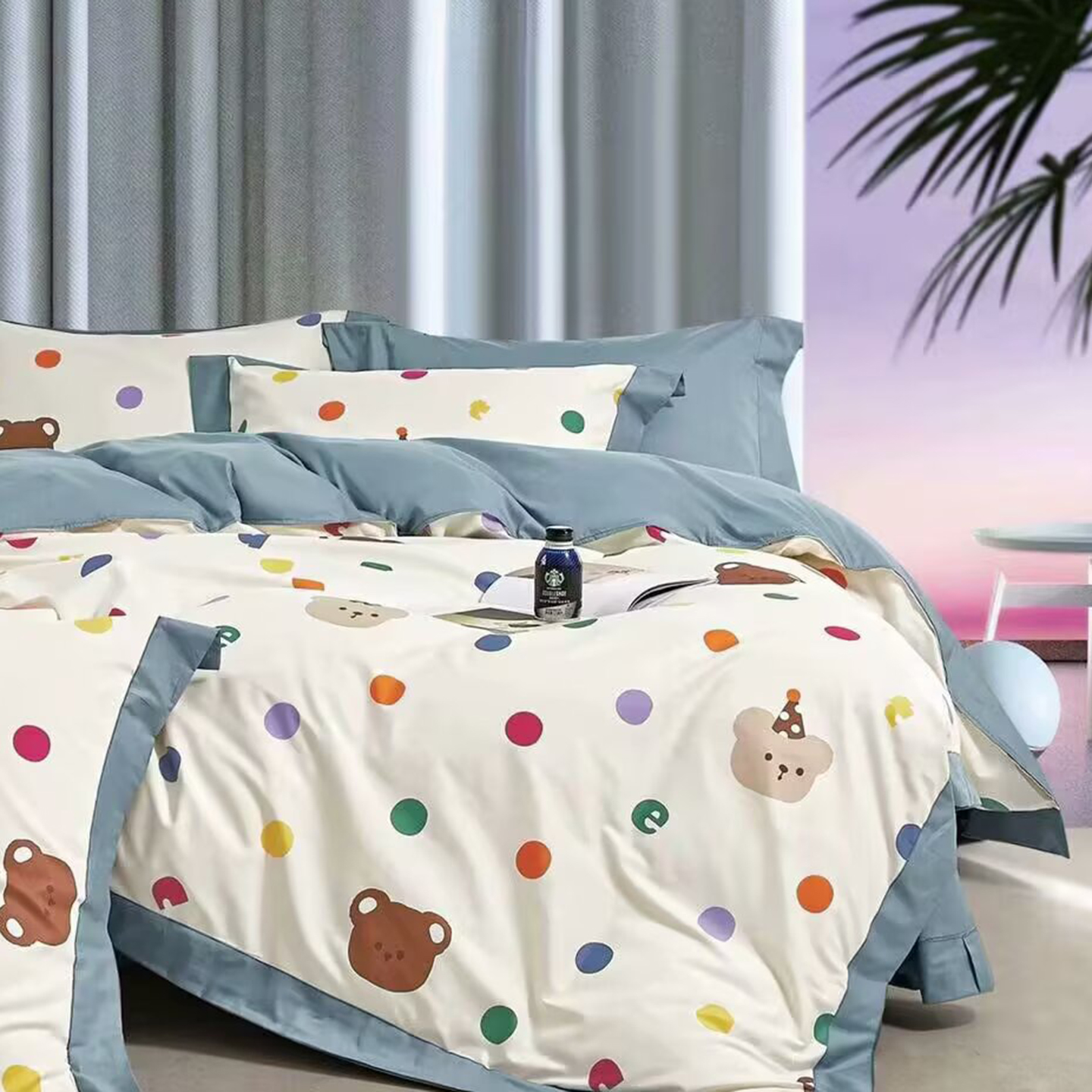 91家纺网 家纺一手货源 找家纺 （总）未来家居 2025新款UD活性印染铂金贡缎长绒棉四件套