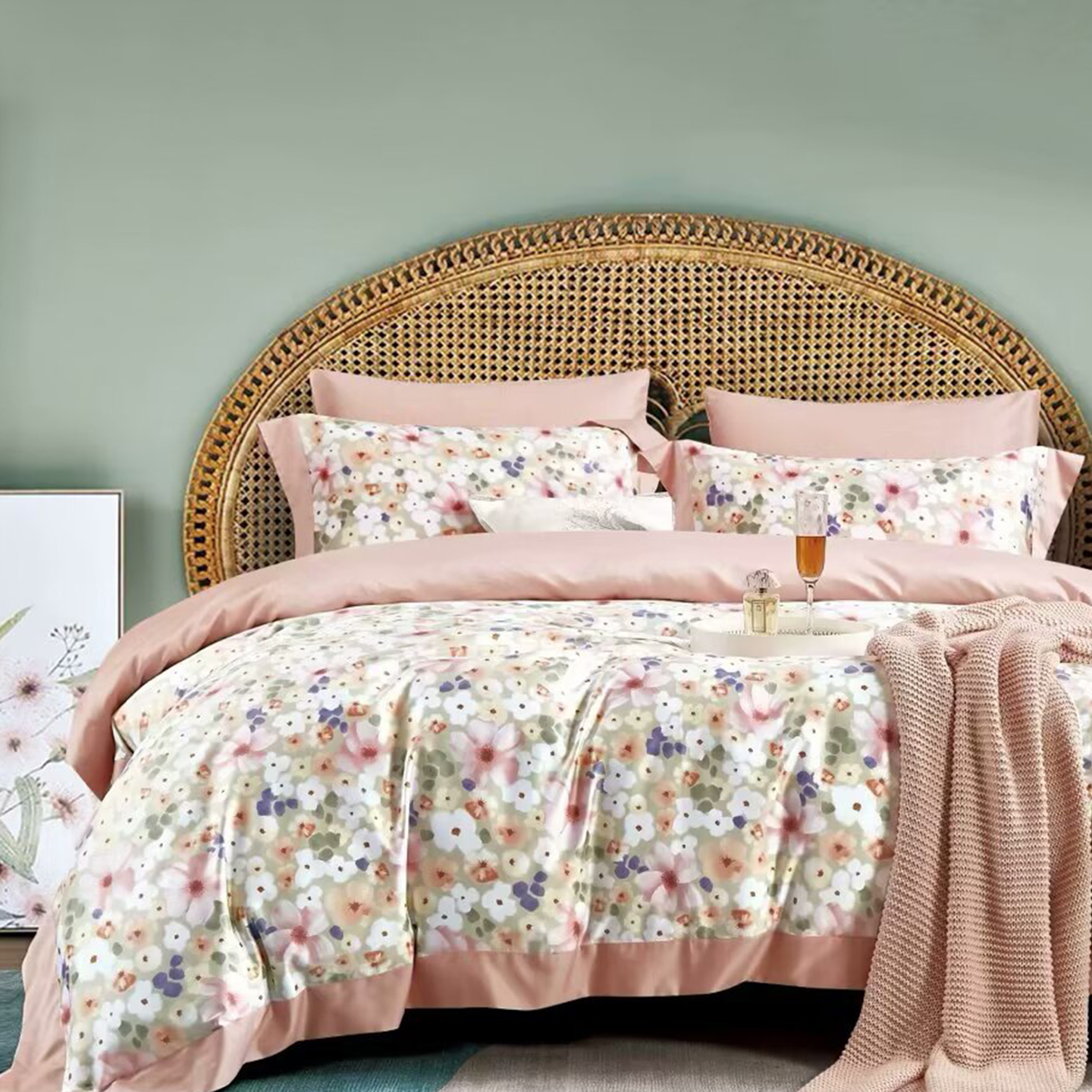 91家纺网 家纺一手货源 找家纺 （总）未来家居 2025新款优帝100支贡缎长绒棉四件套-1