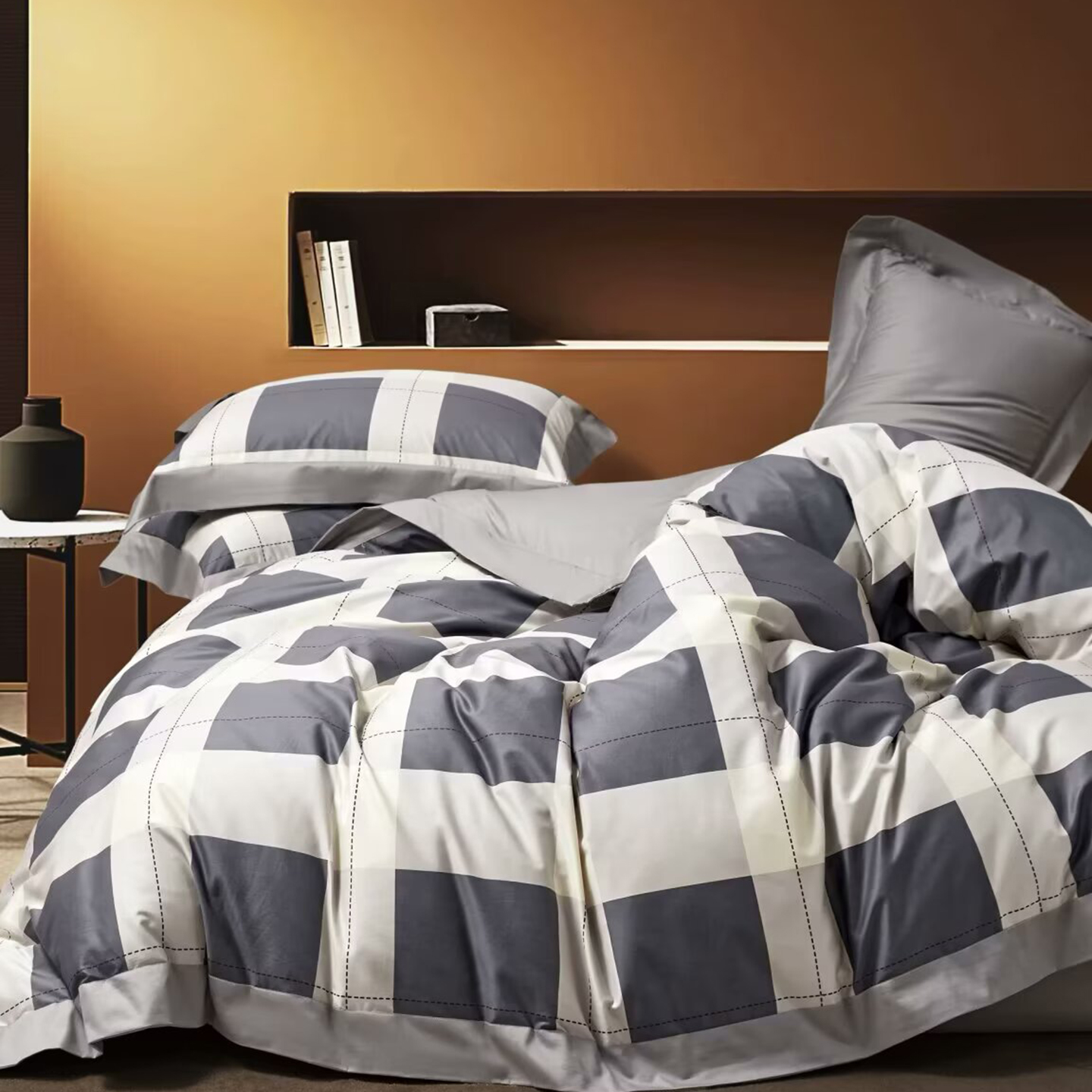 91家纺网 家纺一手货源 找家纺 （总）未来家居 2025新款UD活性印染铂金贡缎长绒棉四件套