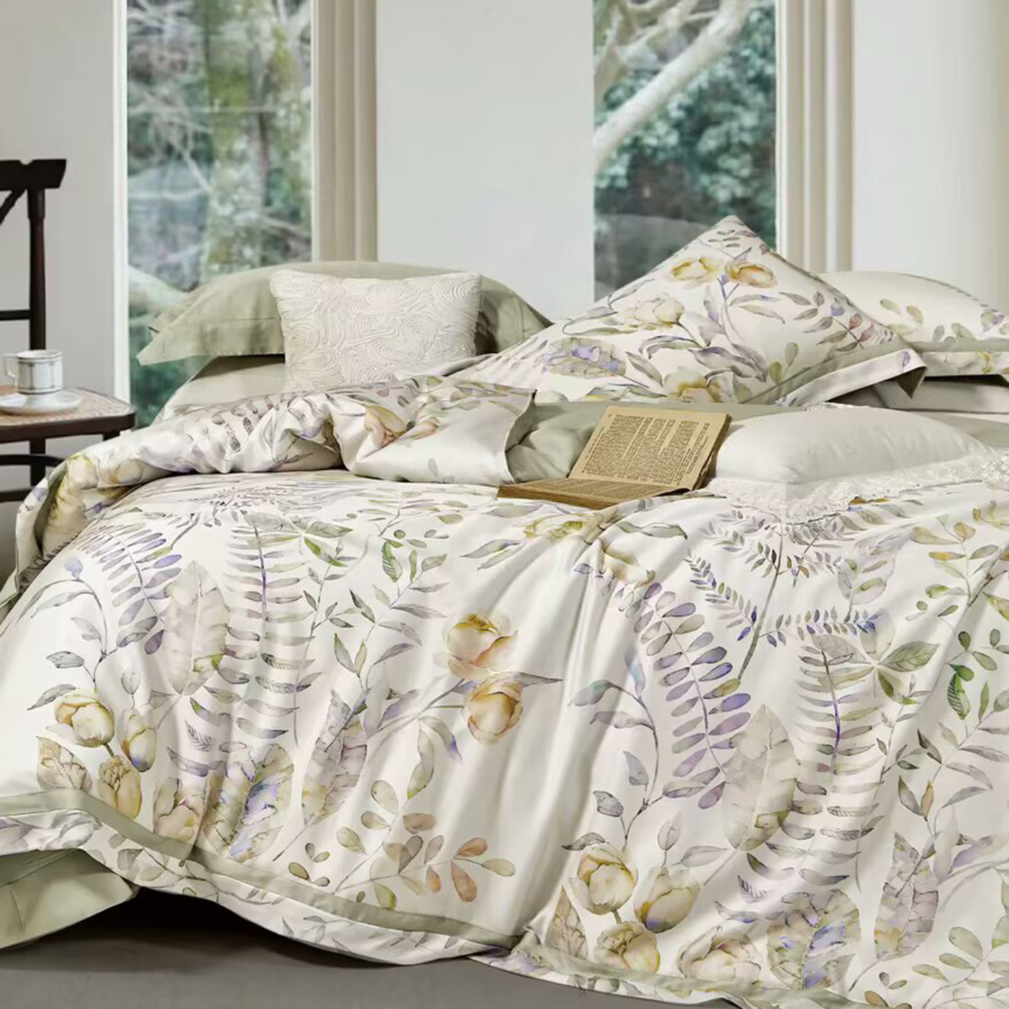 91家纺网 家纺一手货源 找家纺 （总）未来家居 2025新款UD活性印染铂金贡缎长绒棉四件套