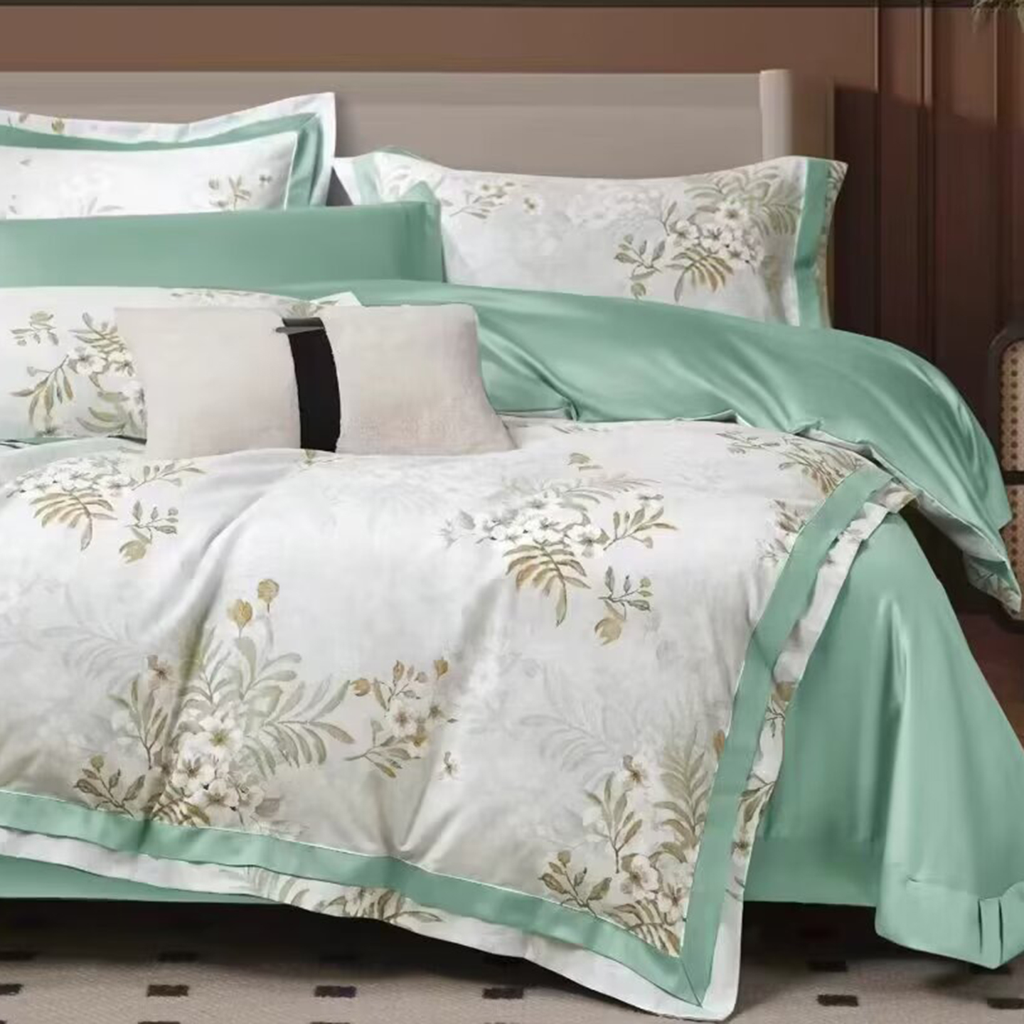 91家纺网 家纺一手货源 找家纺 （总）未来家居 2025新款优帝100支贡缎长绒棉四件套-1