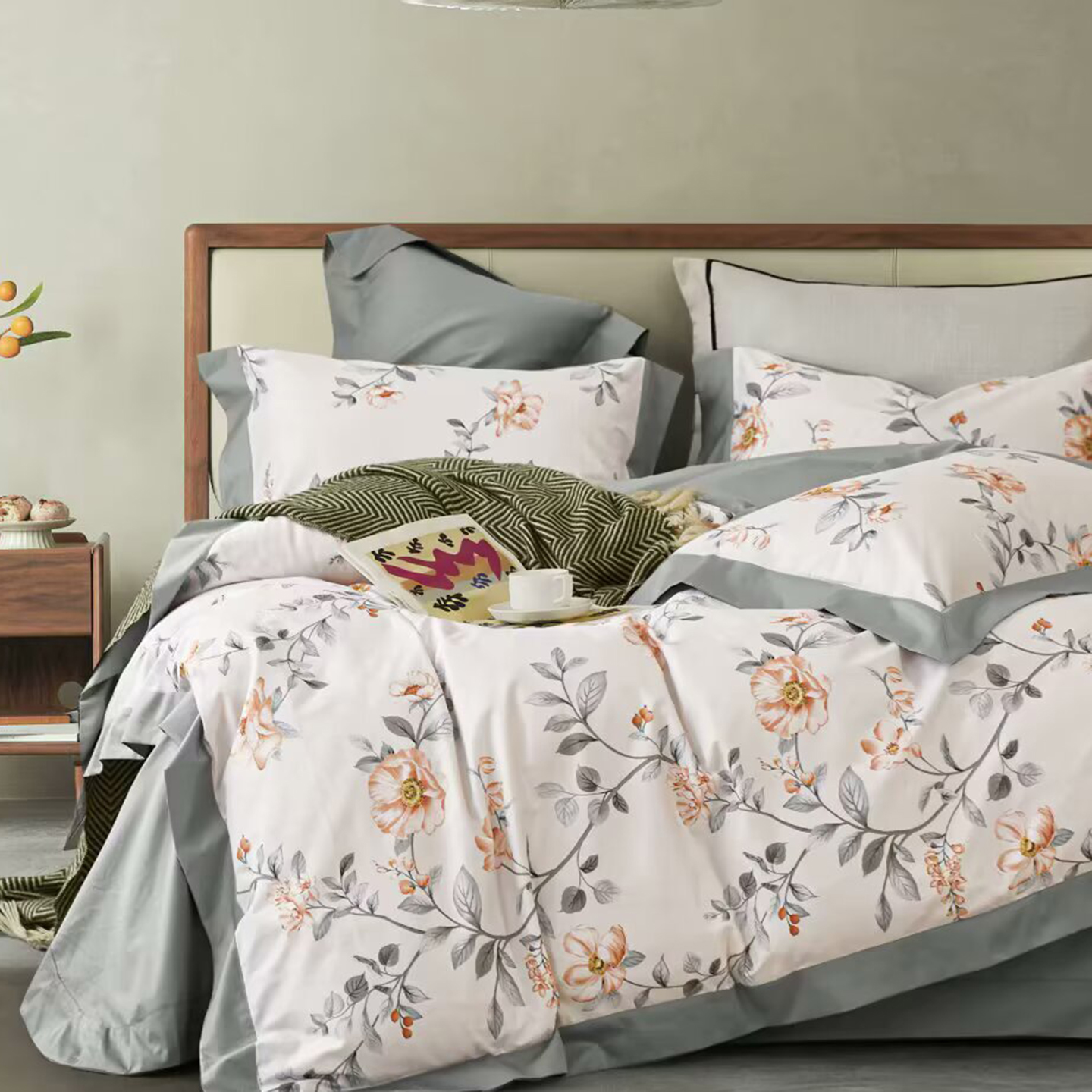 91家纺网 家纺一手货源 找家纺 （总）未来家居 2025新款UD活性印染铂金贡缎长绒棉四件套