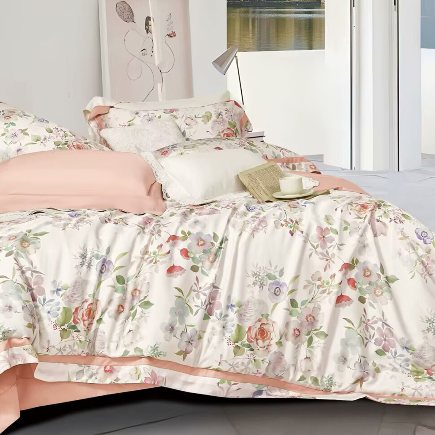 91家纺网 家纺一手货源 找家纺 （总）未来家居 2025新款UD活性印染铂金贡缎长绒棉四件套