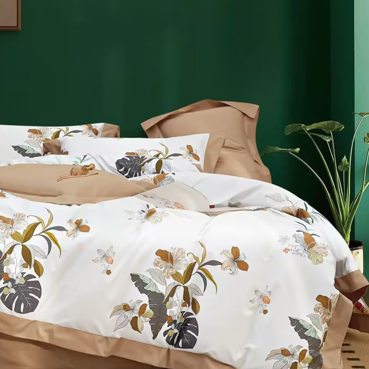 91家纺网 家纺一手货源 找家纺 （总）未来家居 2025新款UD活性印染铂金贡缎长绒棉四件套