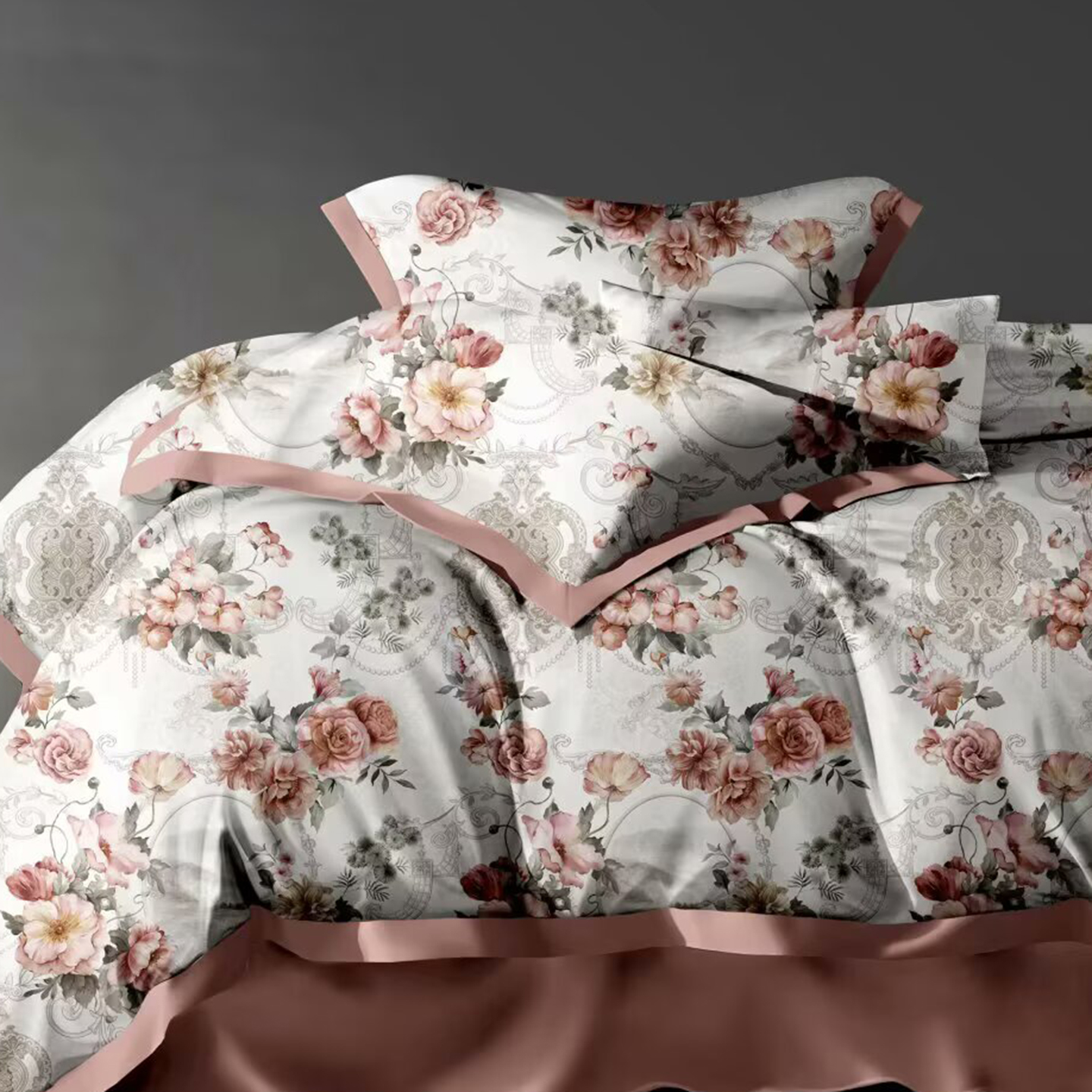 91家纺网 家纺一手货源 找家纺 （总）未来家居 2025新款UD活性印染铂金贡缎长绒棉四件套