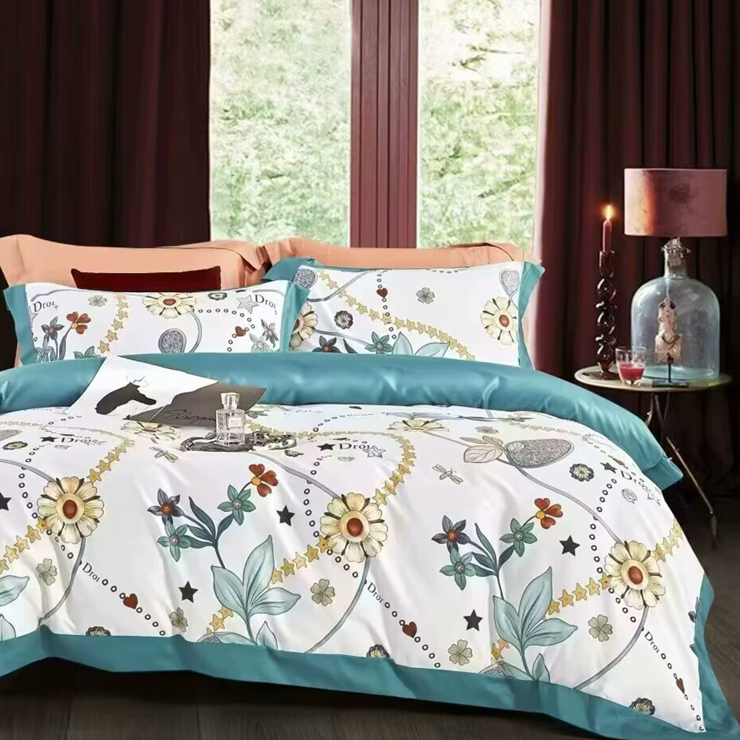 91家纺网 家纺一手货源 找家纺 （总）未来家居 2025新款优帝100支贡缎长绒棉四件套-1