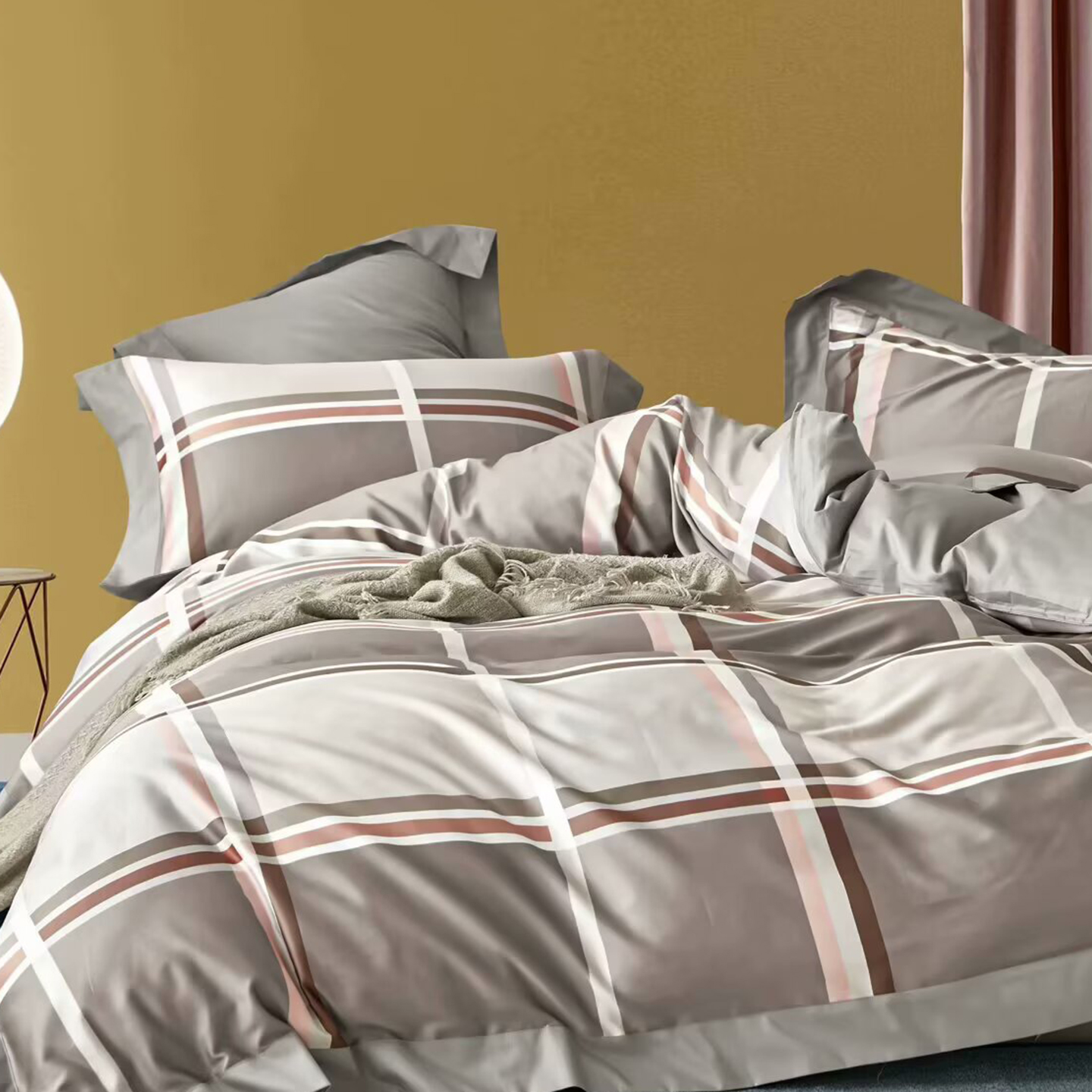 91家纺网 家纺一手货源 找家纺 （总）未来家居 2025新款UD活性印染铂金贡缎长绒棉四件套