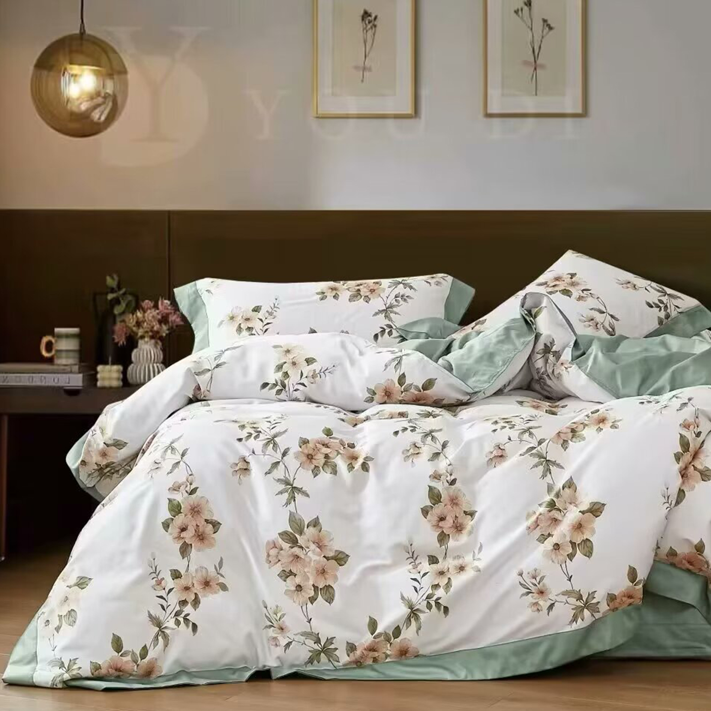 91家纺网 家纺一手货源 找家纺 （总）未来家居 2025新款优帝100支贡缎长绒棉四件套-1